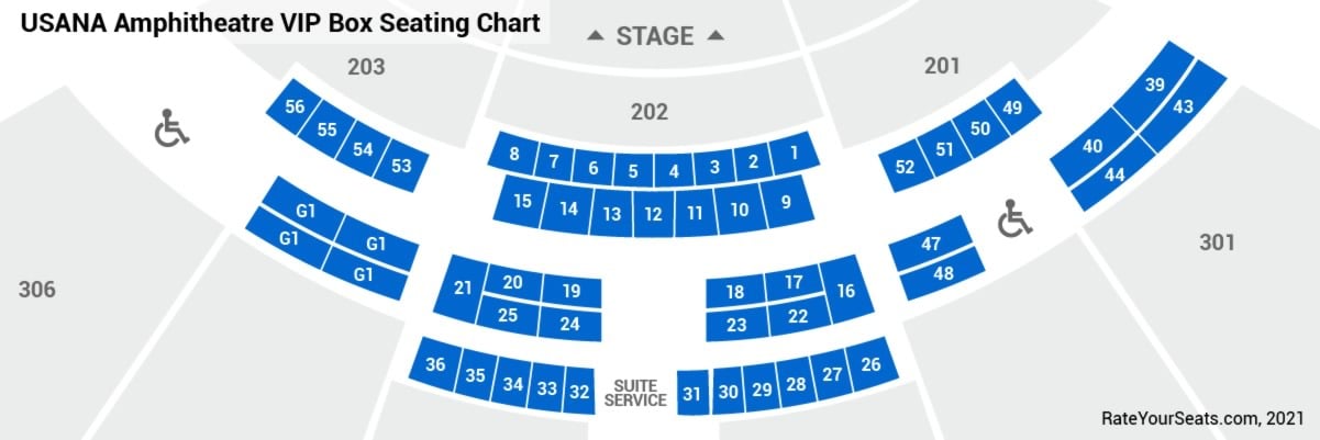 click to enlarge VIP Box Seats Seating Chart