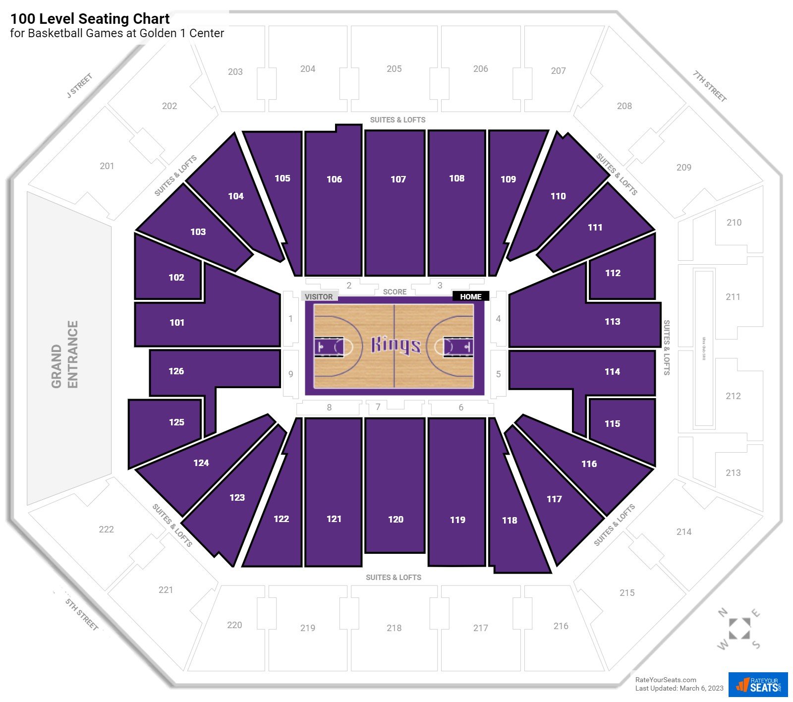 Golden 1 Center 100 Level