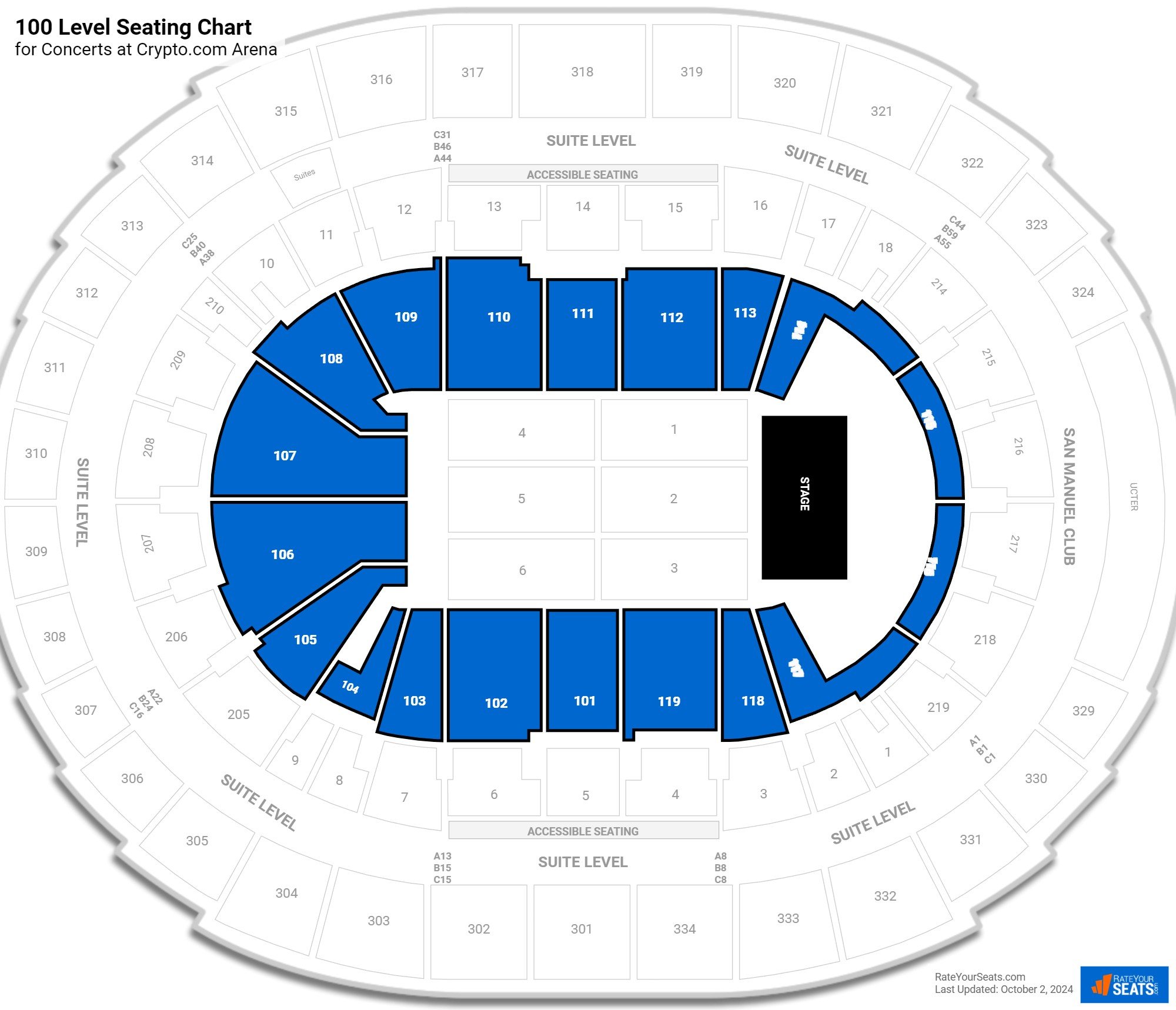 Crypto Com Arena 100 Level Rateyourseats