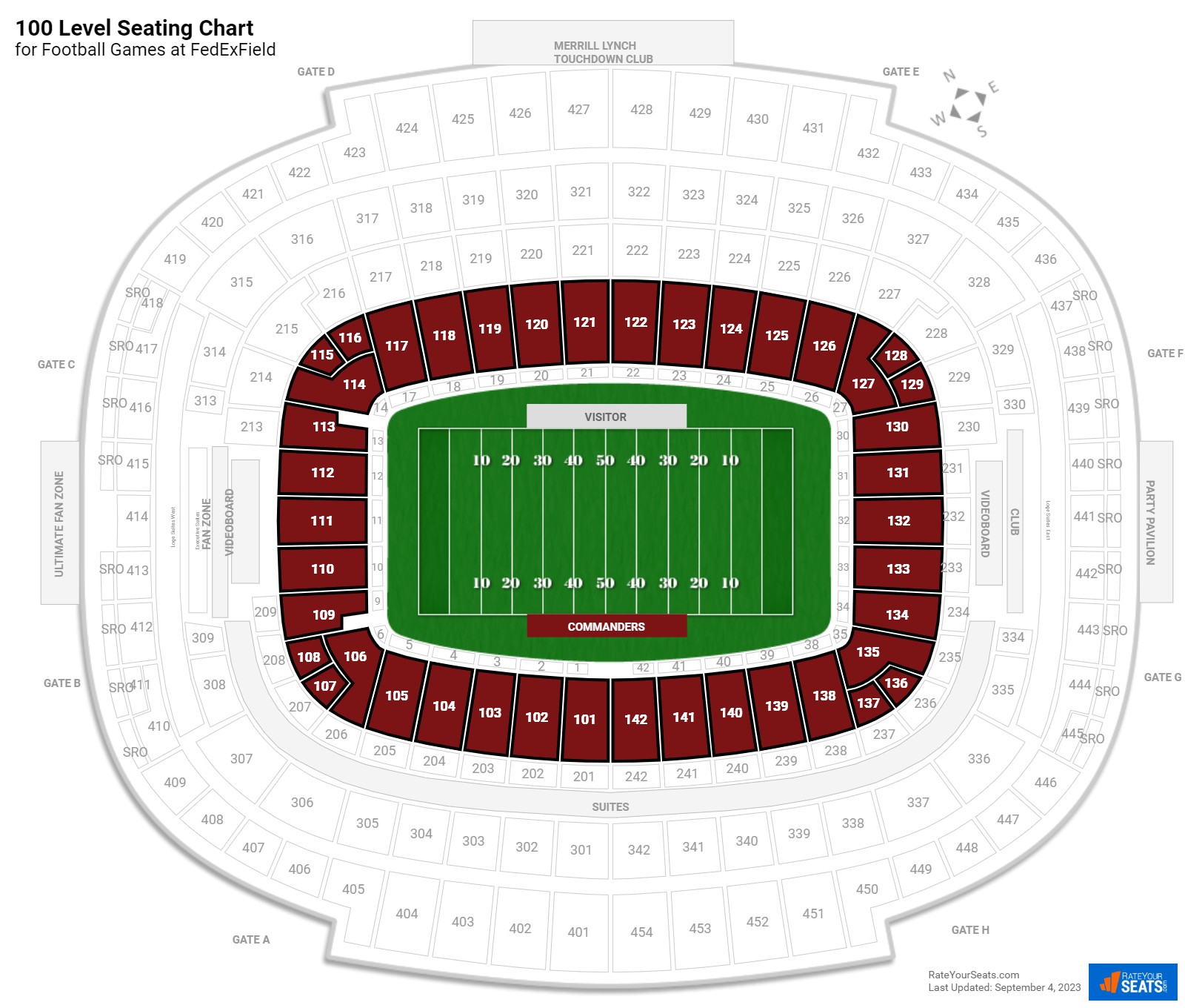 Fedex Field Seating Map Matttroy