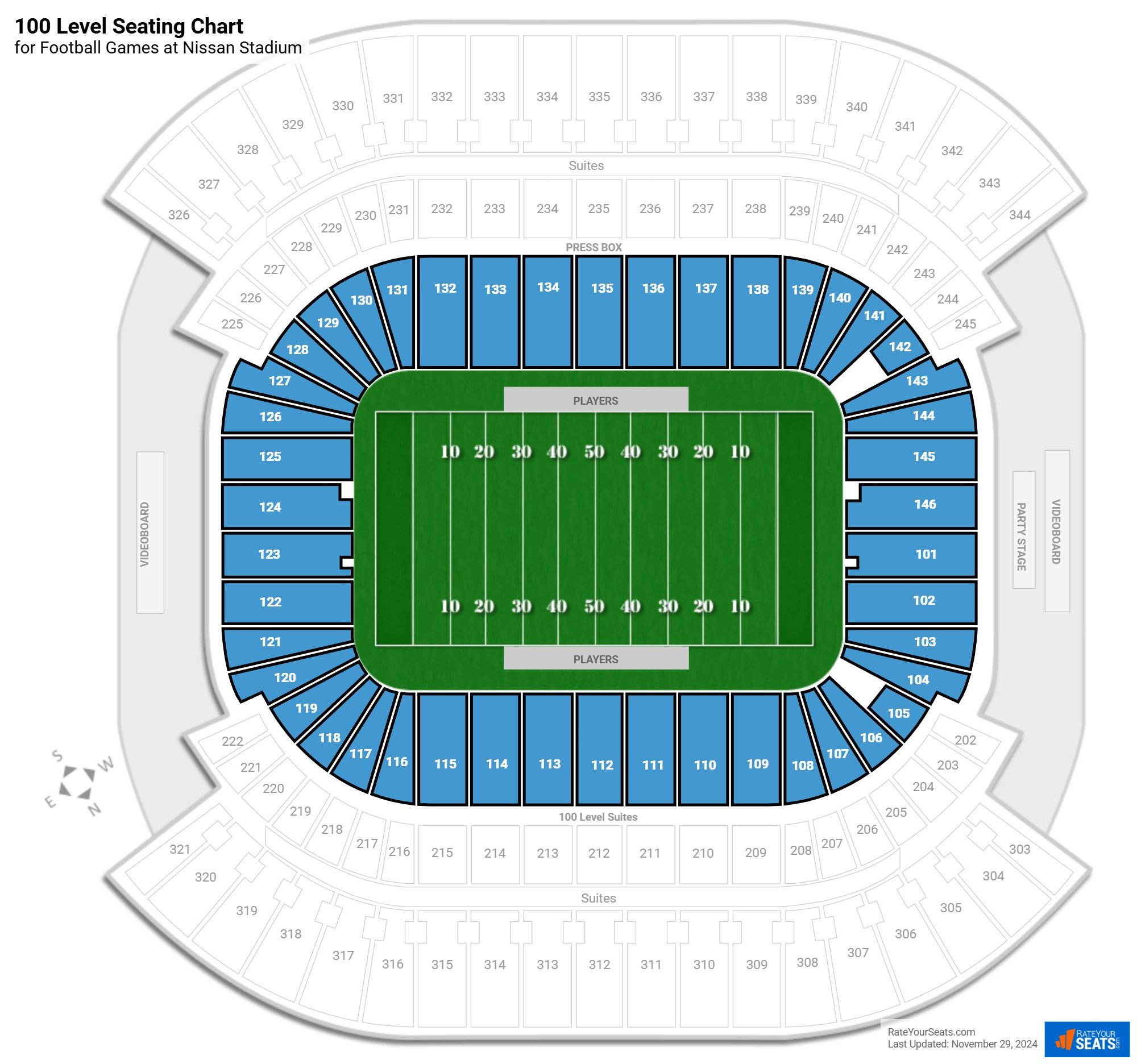 Nissan Stadium 100 Level Rateyourseats Com