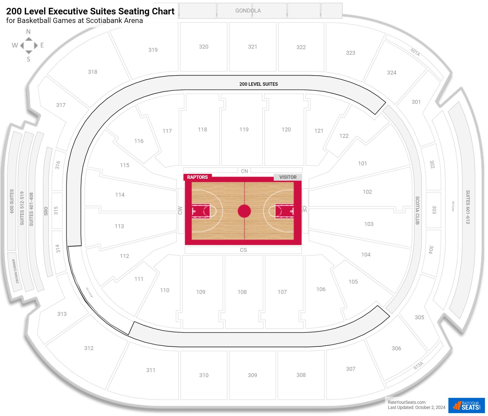 Scotiabank Arena 200 Level Executive Suites - RateYourSeats.com