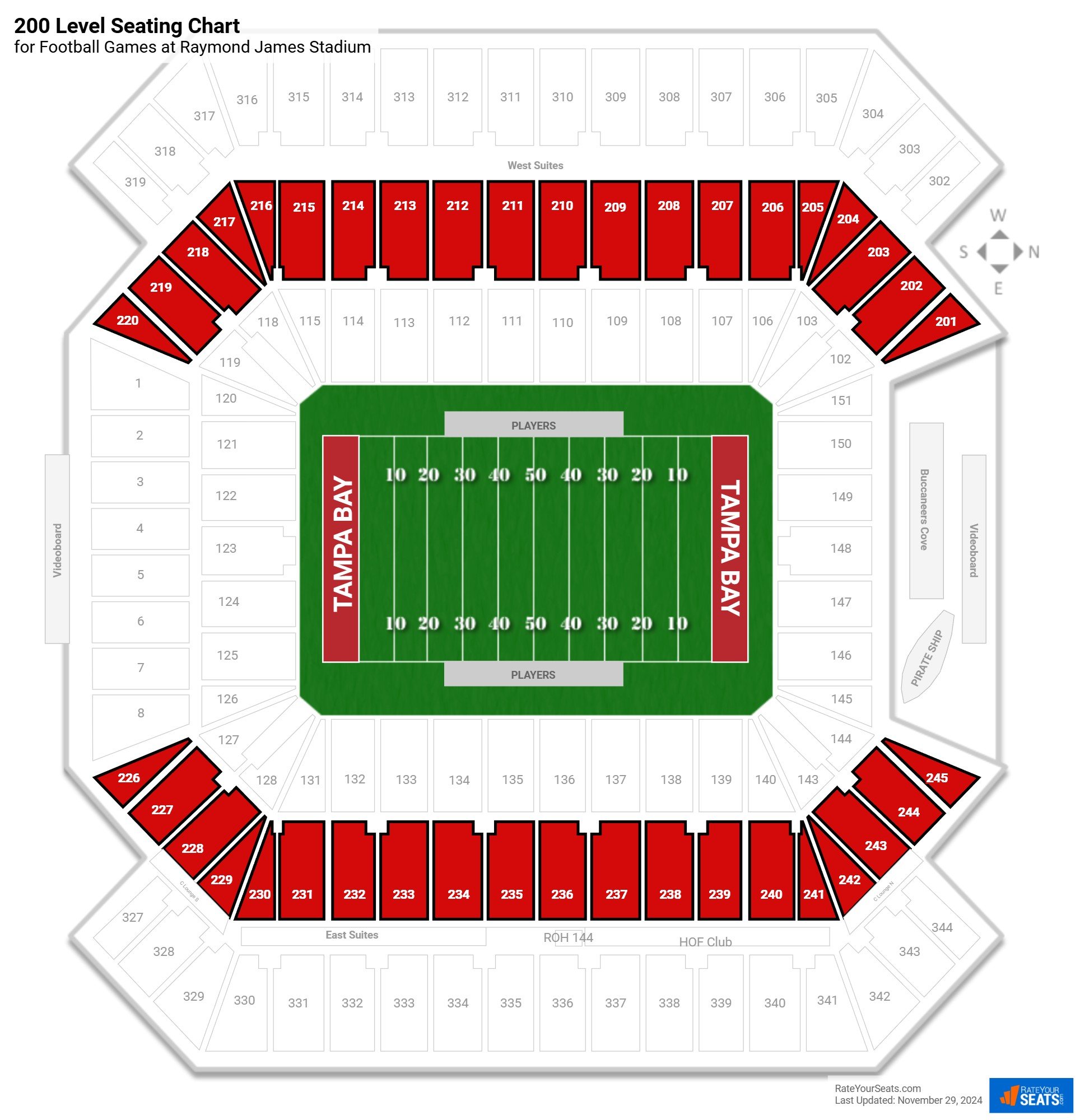 Raymond James Stadium 200 Level Rateyourseats Com