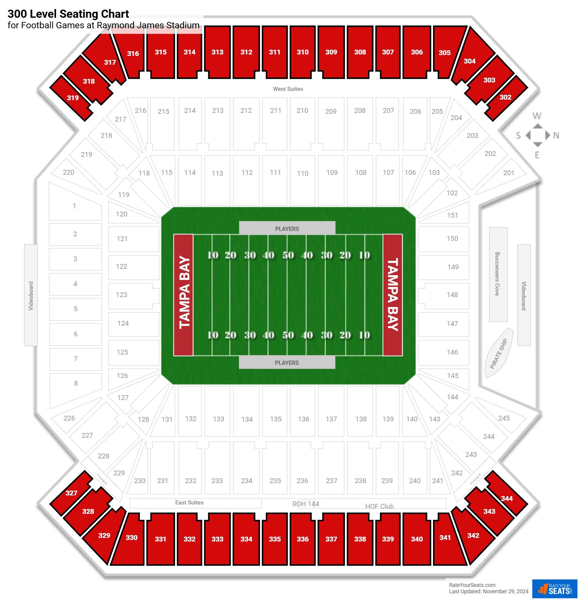 Raymond James Stadium 300 Level Rateyourseats Com