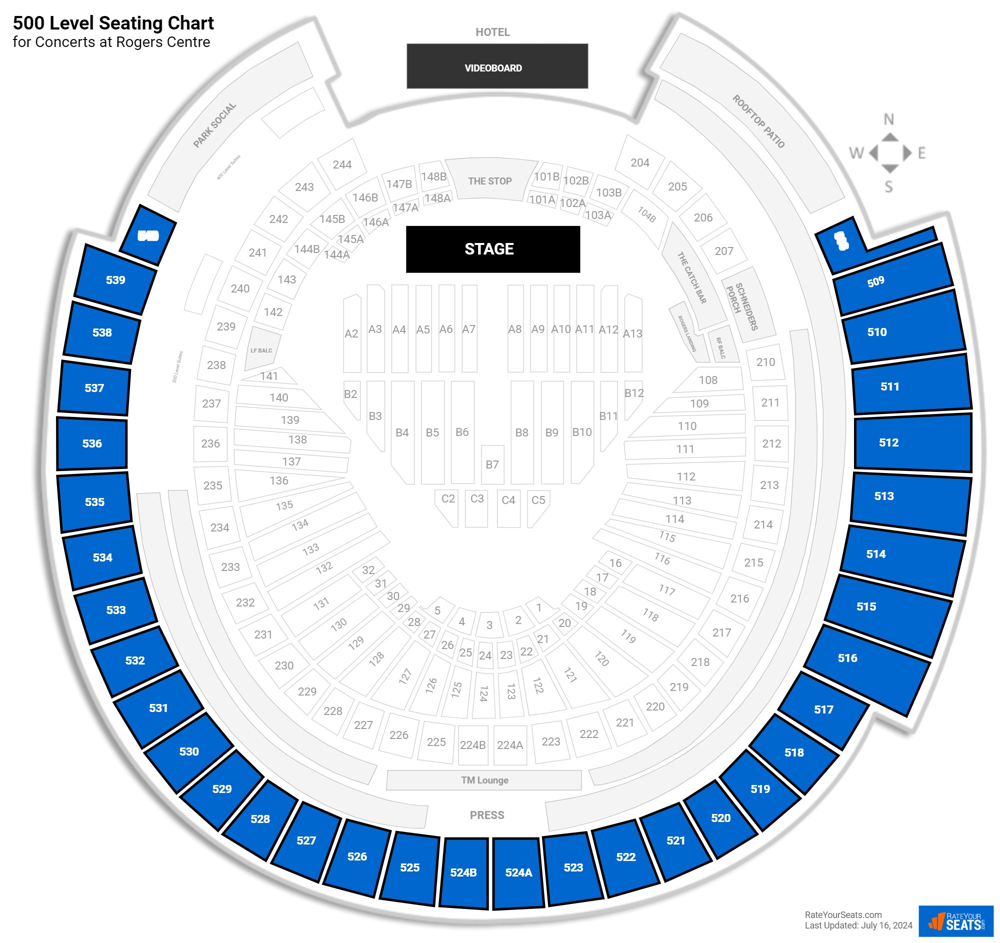 Rogers Centre 500 Level Rateyourseats Com