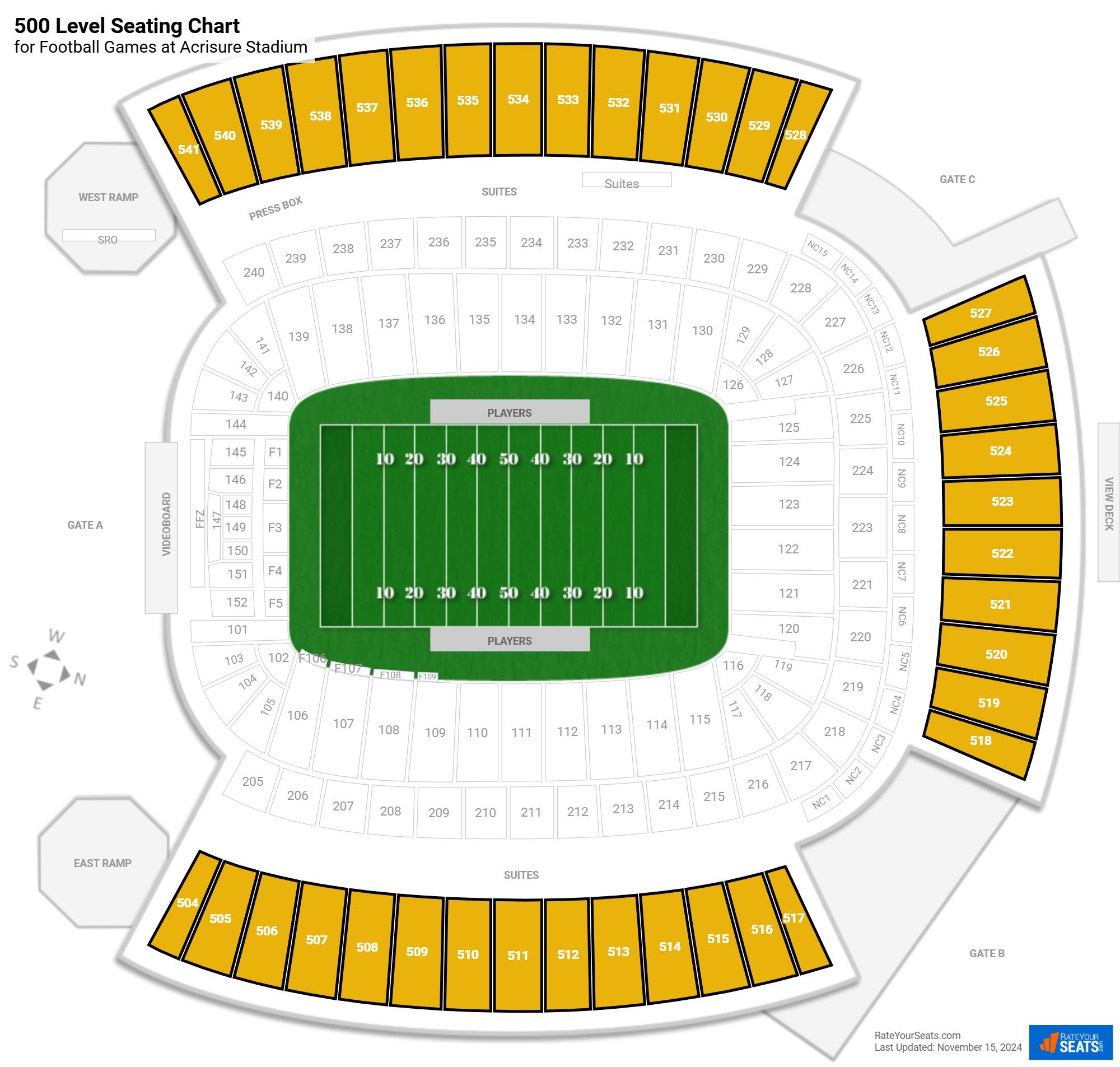 Acrisure Stadium Seating Chart & Map