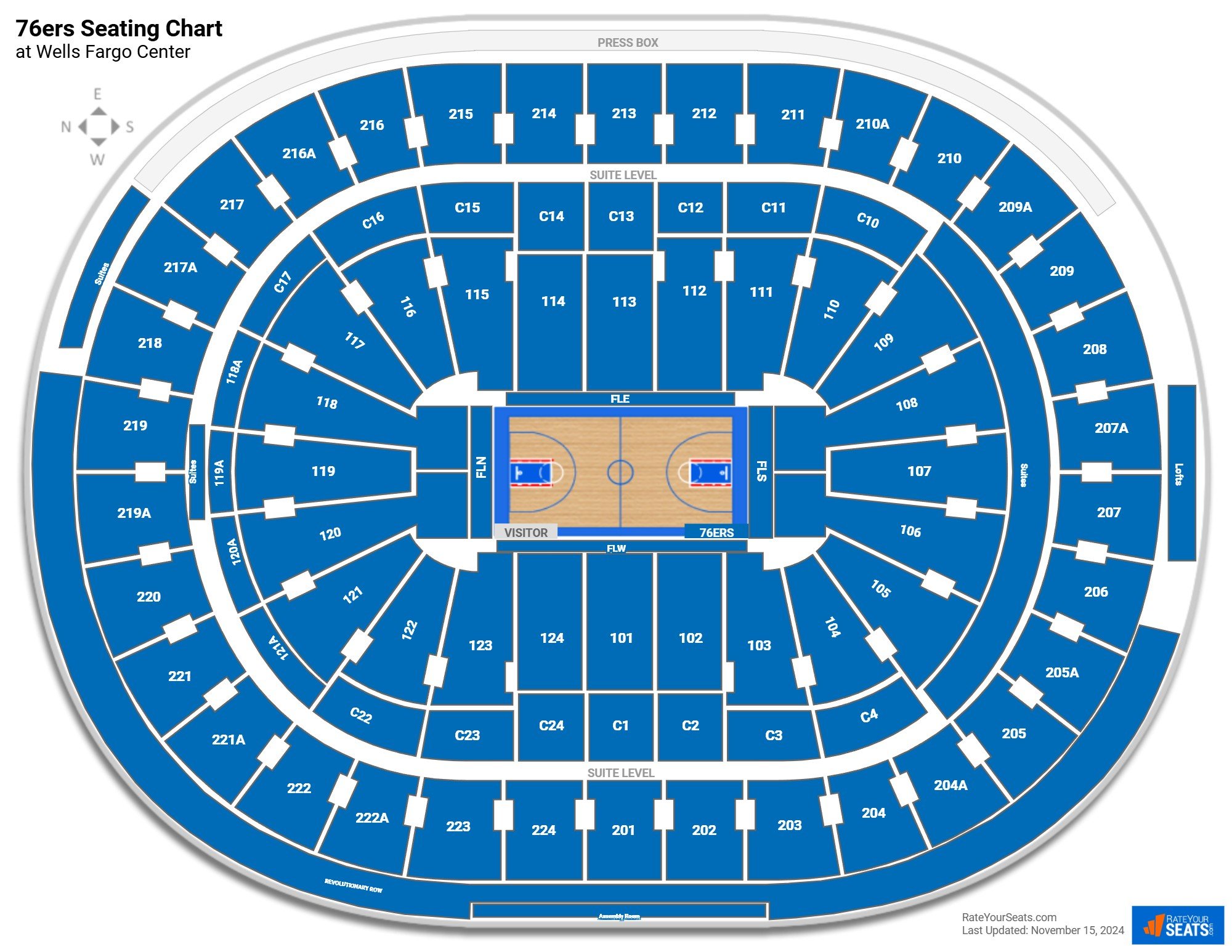 Philadelphia 76ers Seating Chart