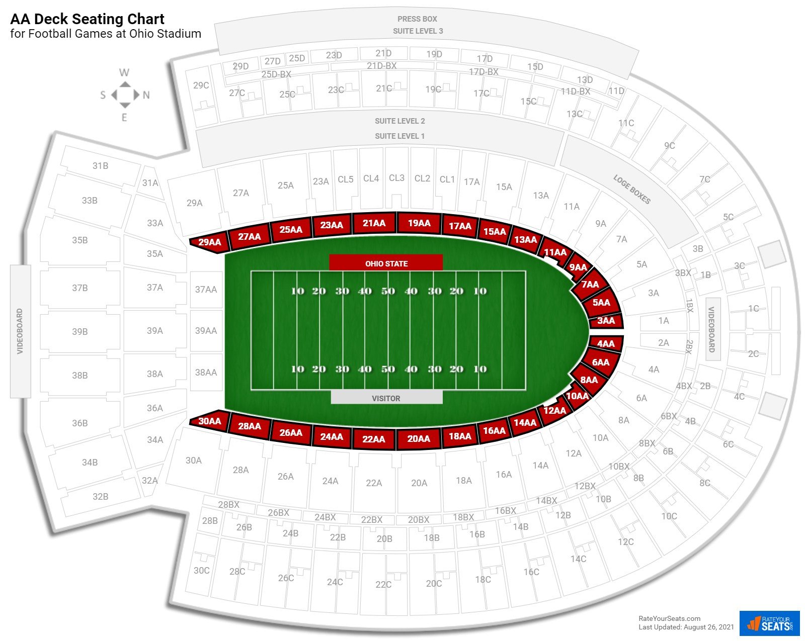 Ohio Stadium Aa Deck Rateyourseats Com