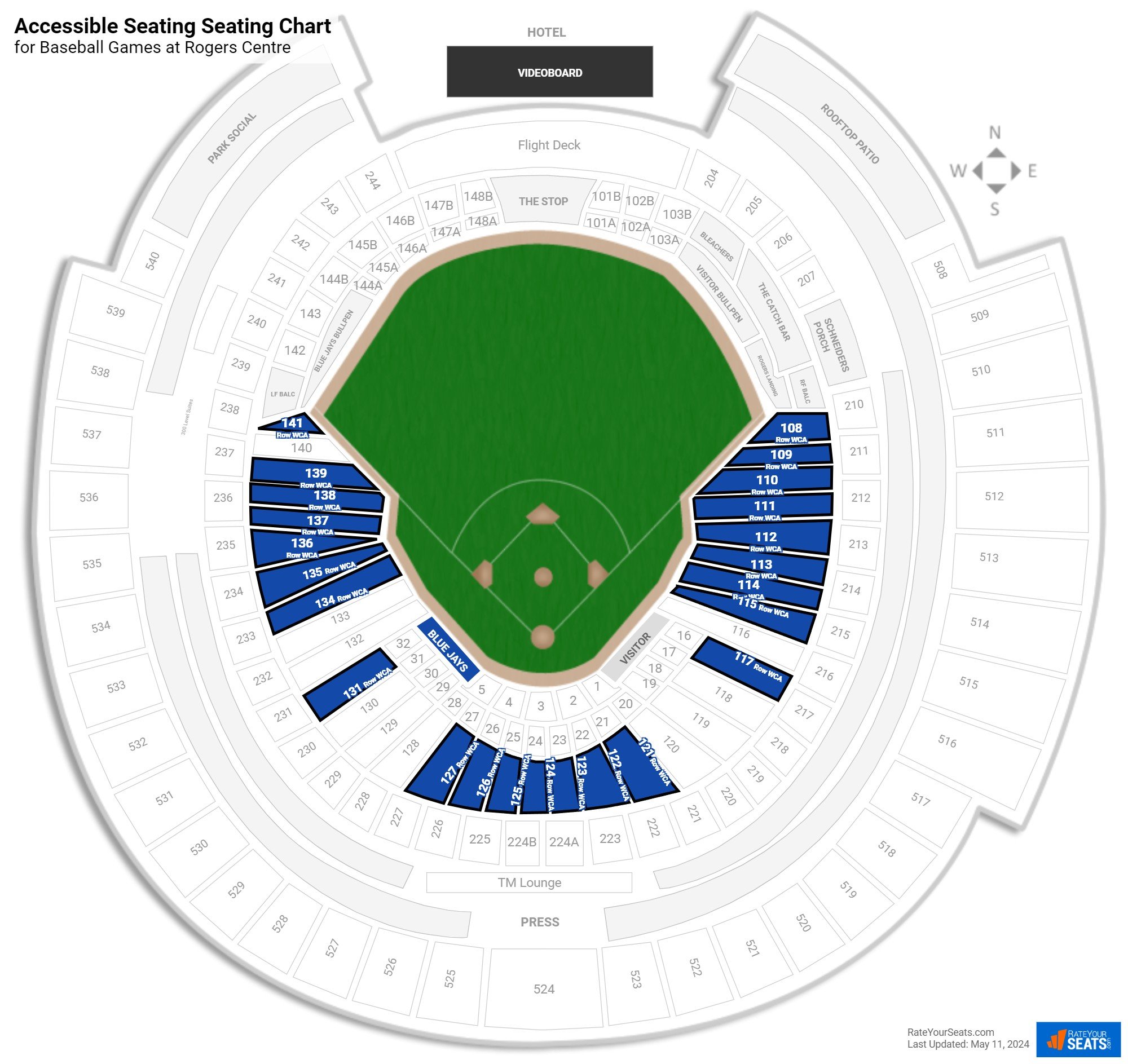 Accessible Seating At Rogers Centre Rateyourseats Com