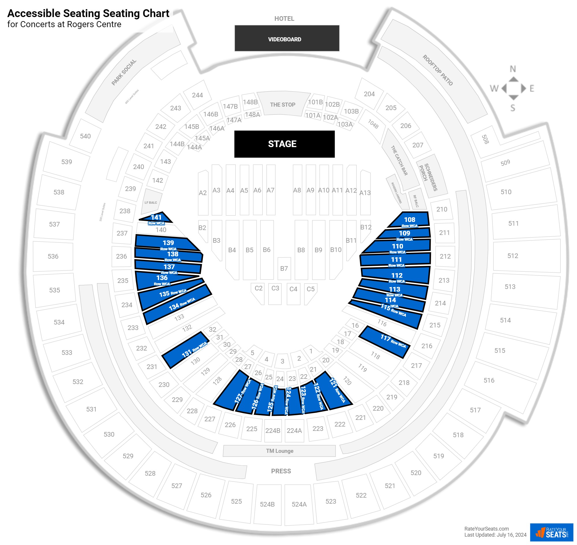 Accessible Seating At Rogers Centre Rateyourseats Com