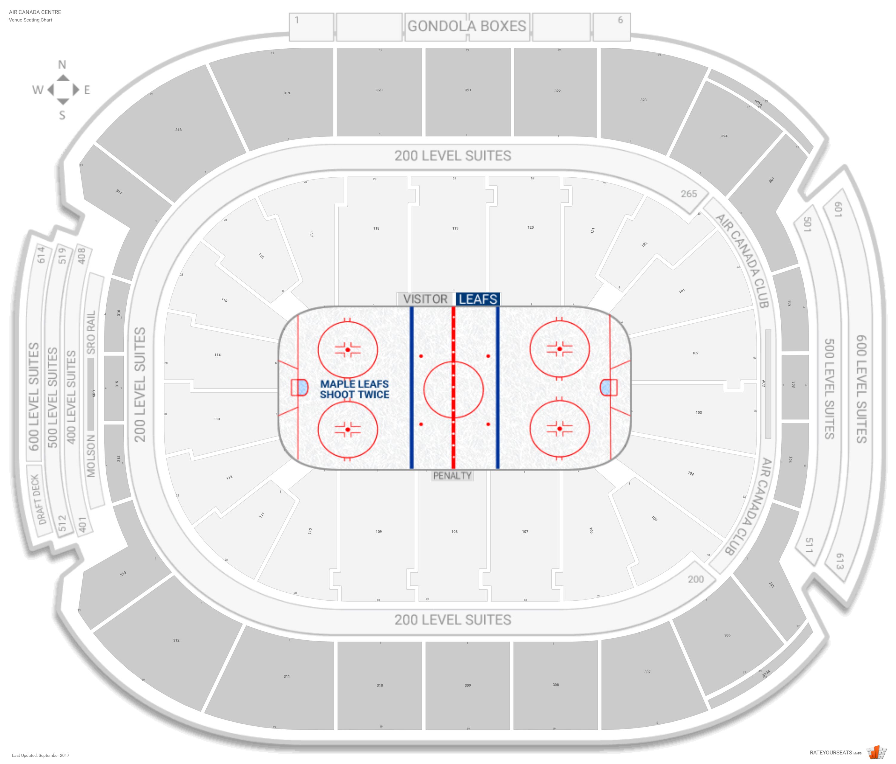Toronto Maple Leafs Seating Guide - Scotiabank Arena ...