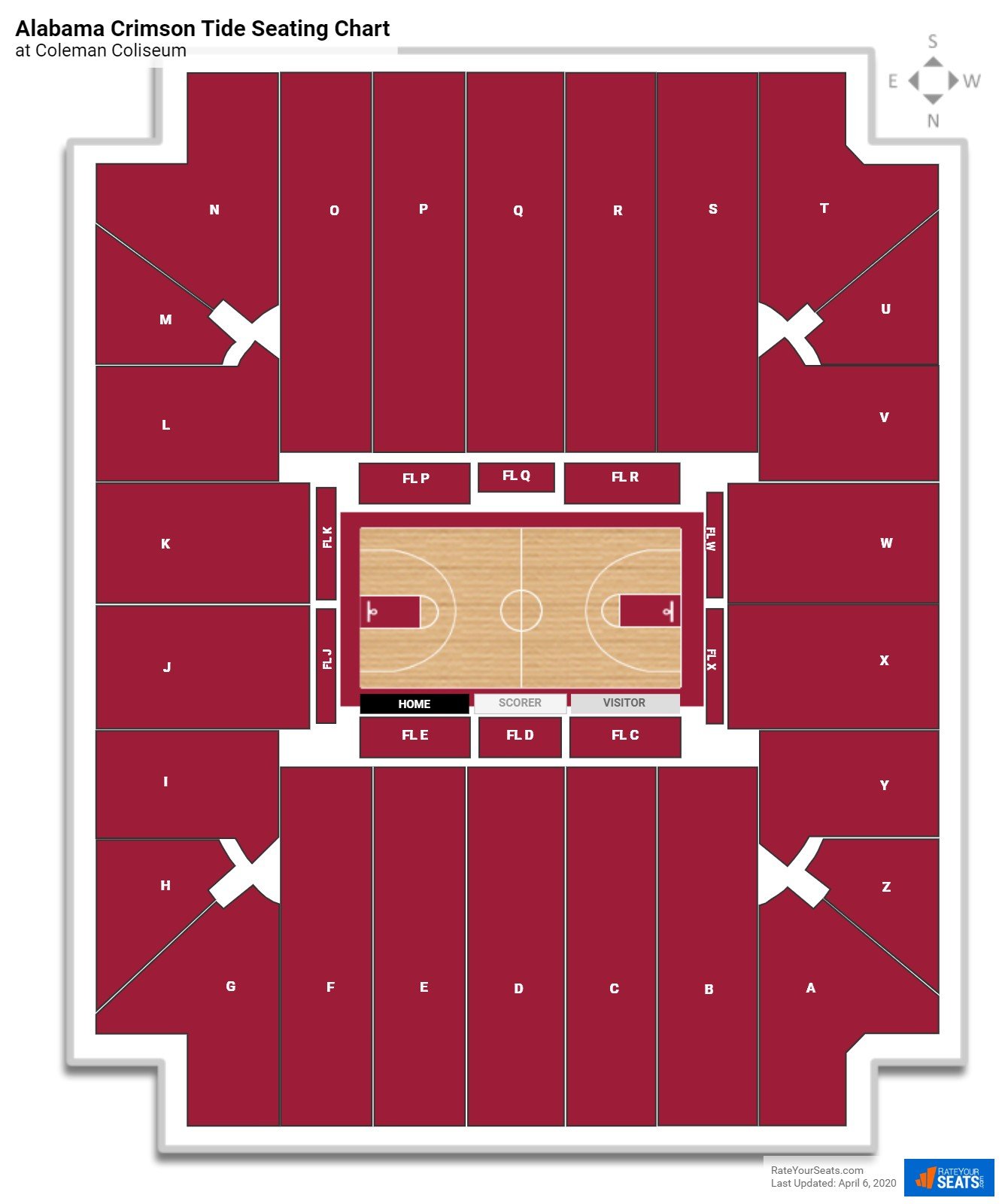 Coleman Coliseum Seating Chart