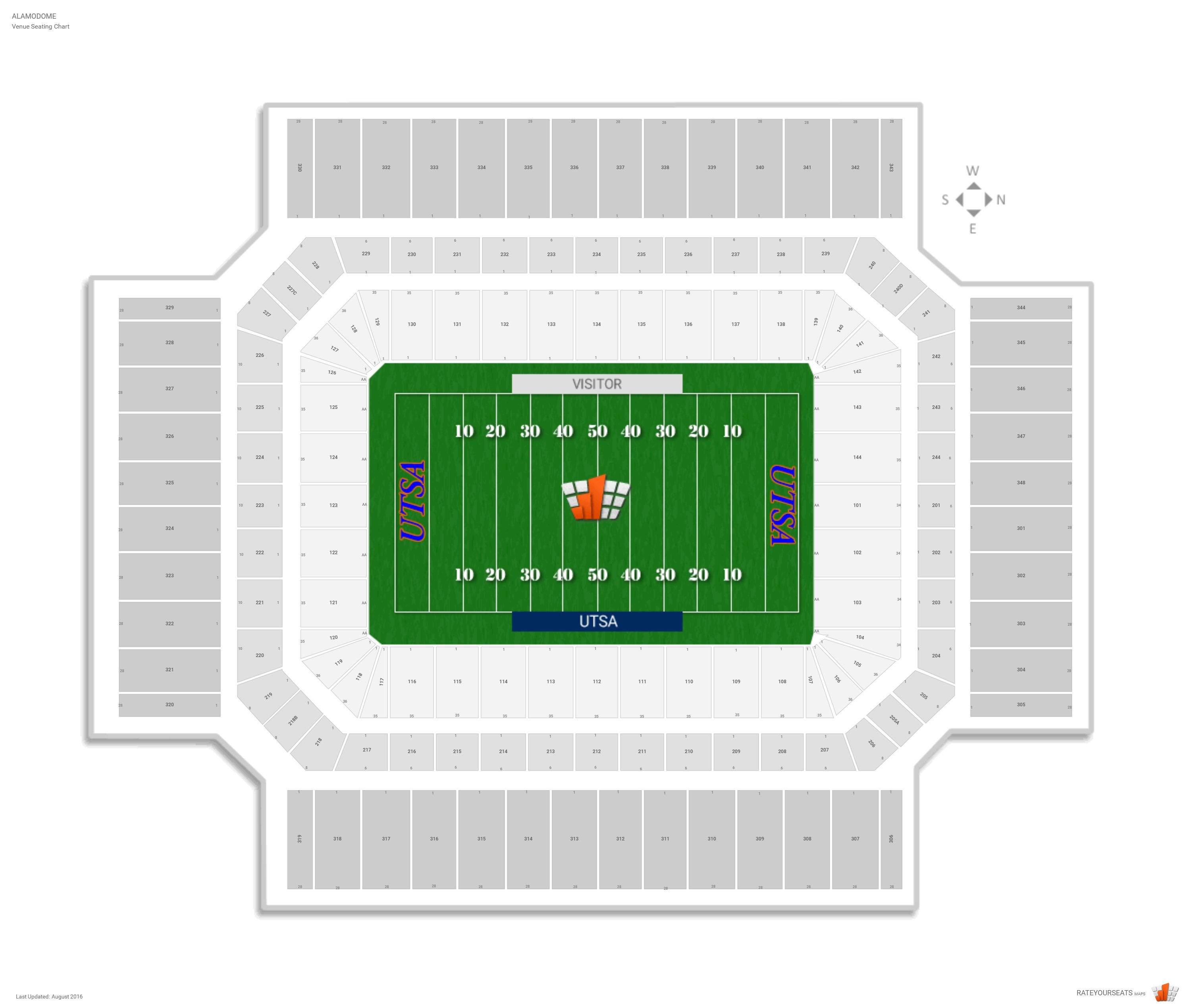 Alamodome Seating Chart For Utsa Football