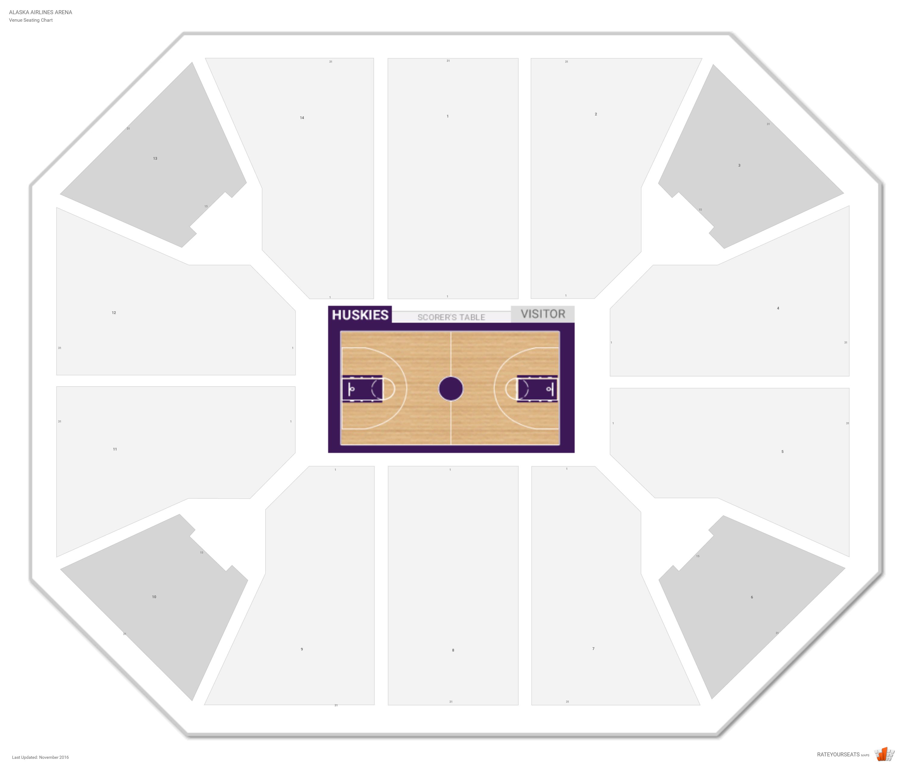 Alaska Airlines Arena Seating Chart