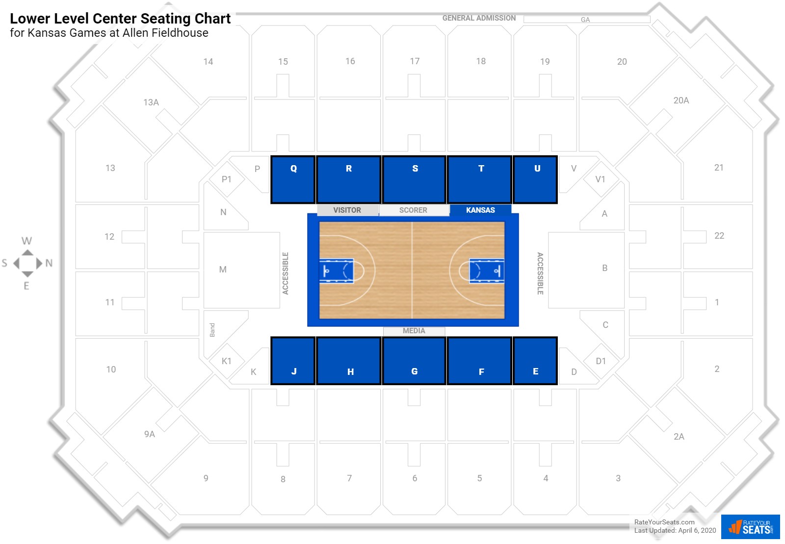 Ku Basketball Seating Chart With Rows