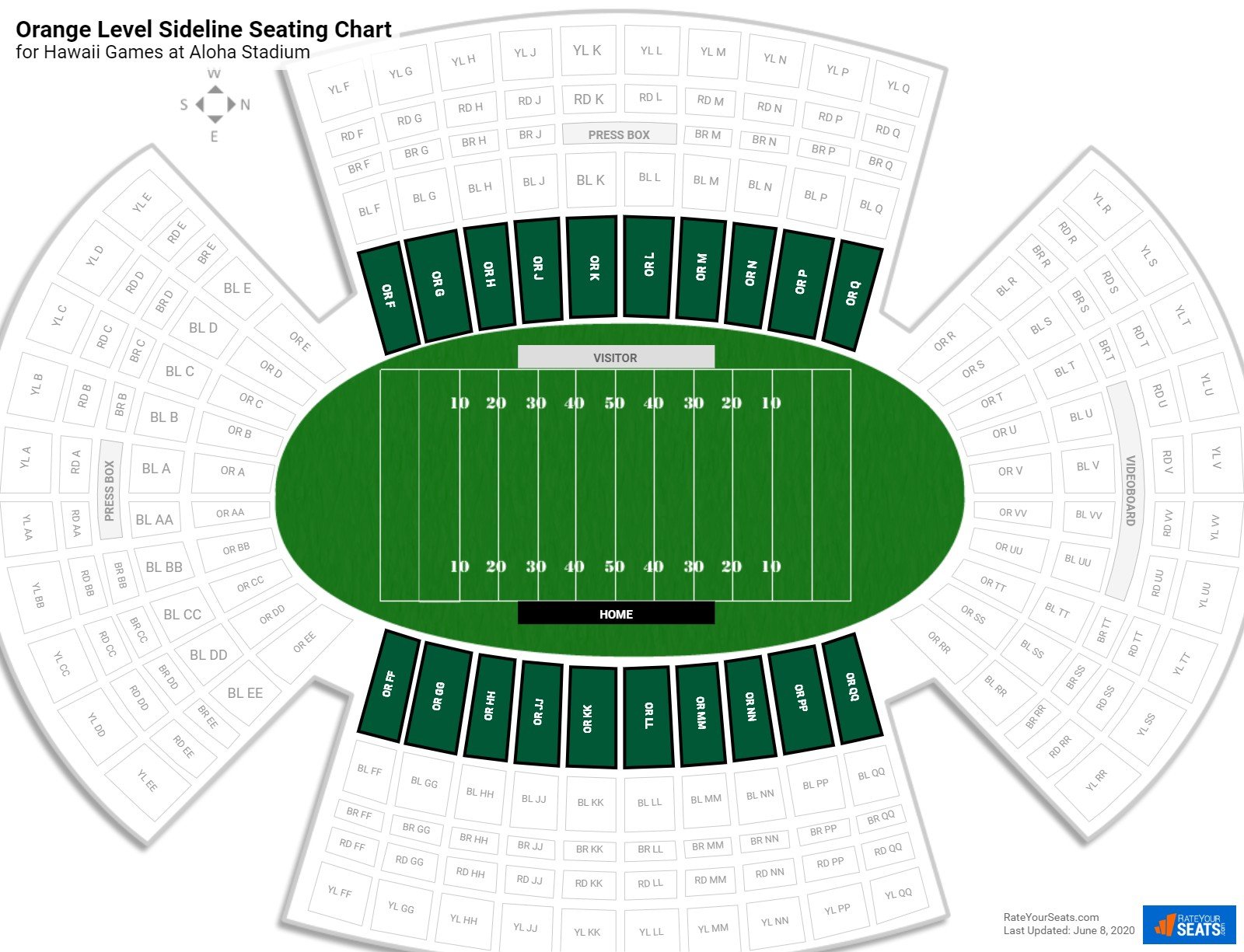 Seating Chart Aloha Stadium Hawaii