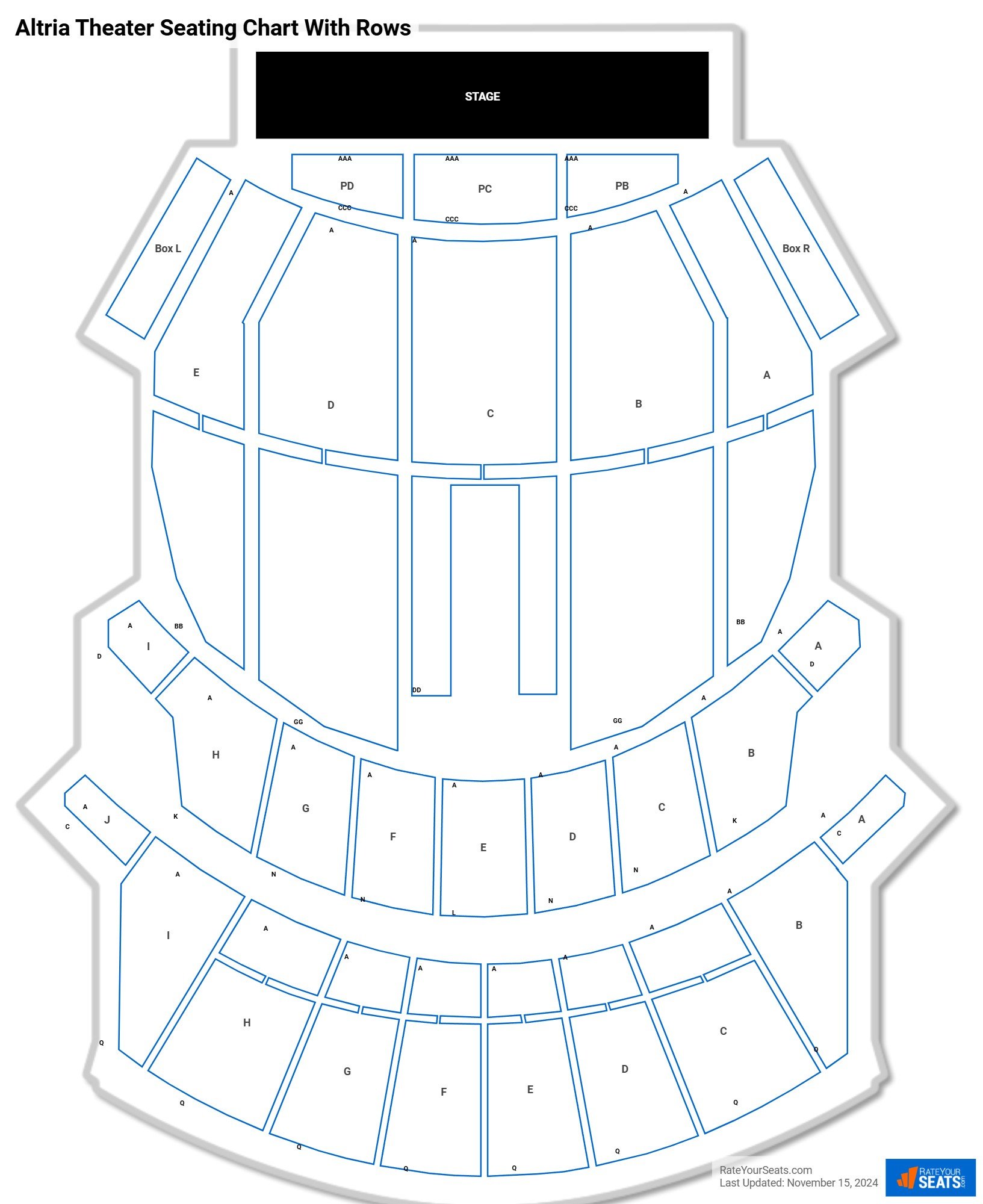 Altria Theater Seating Chart Rateyourseats Com