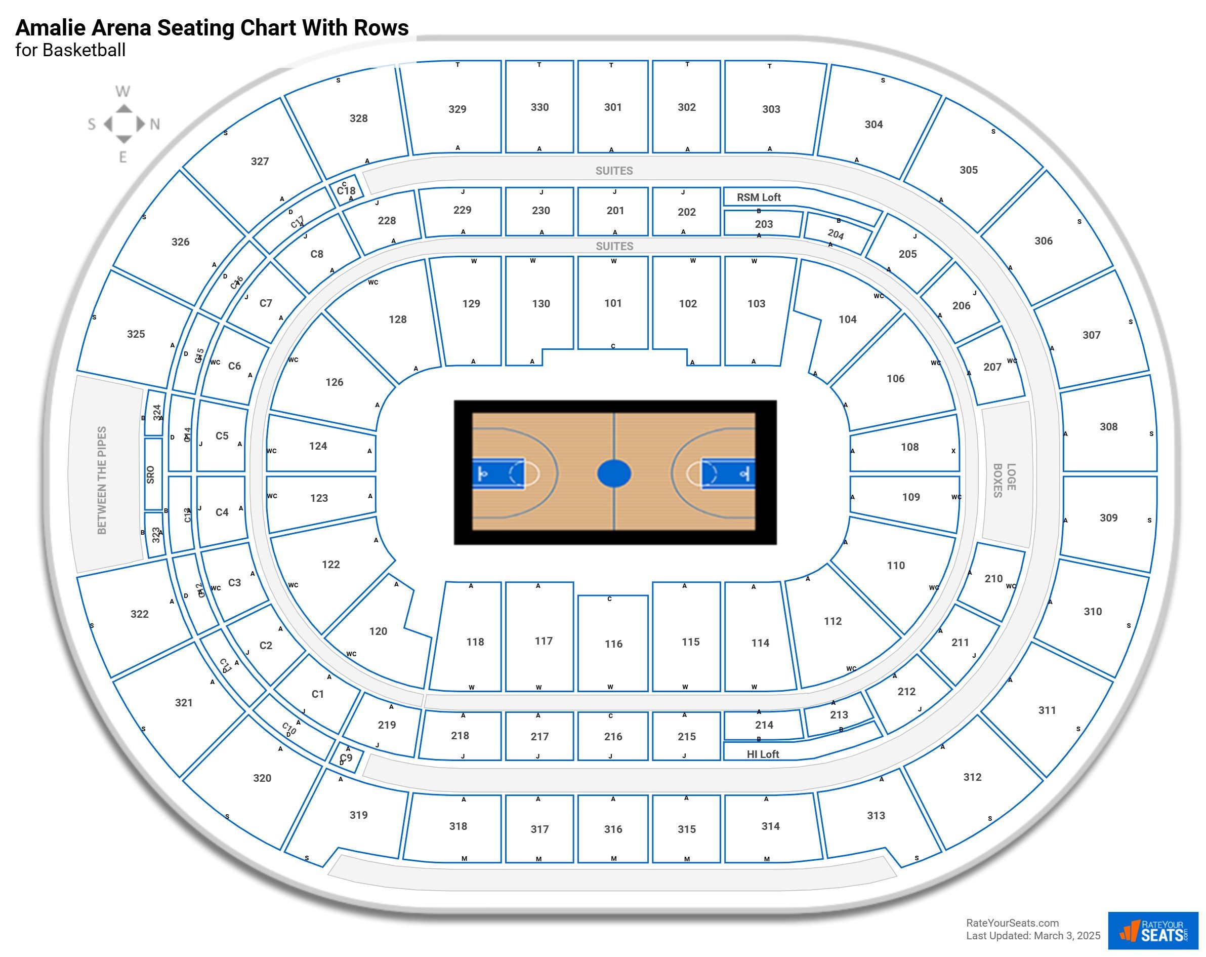 Toronto Raptors Seating Charts at Amalie Arena