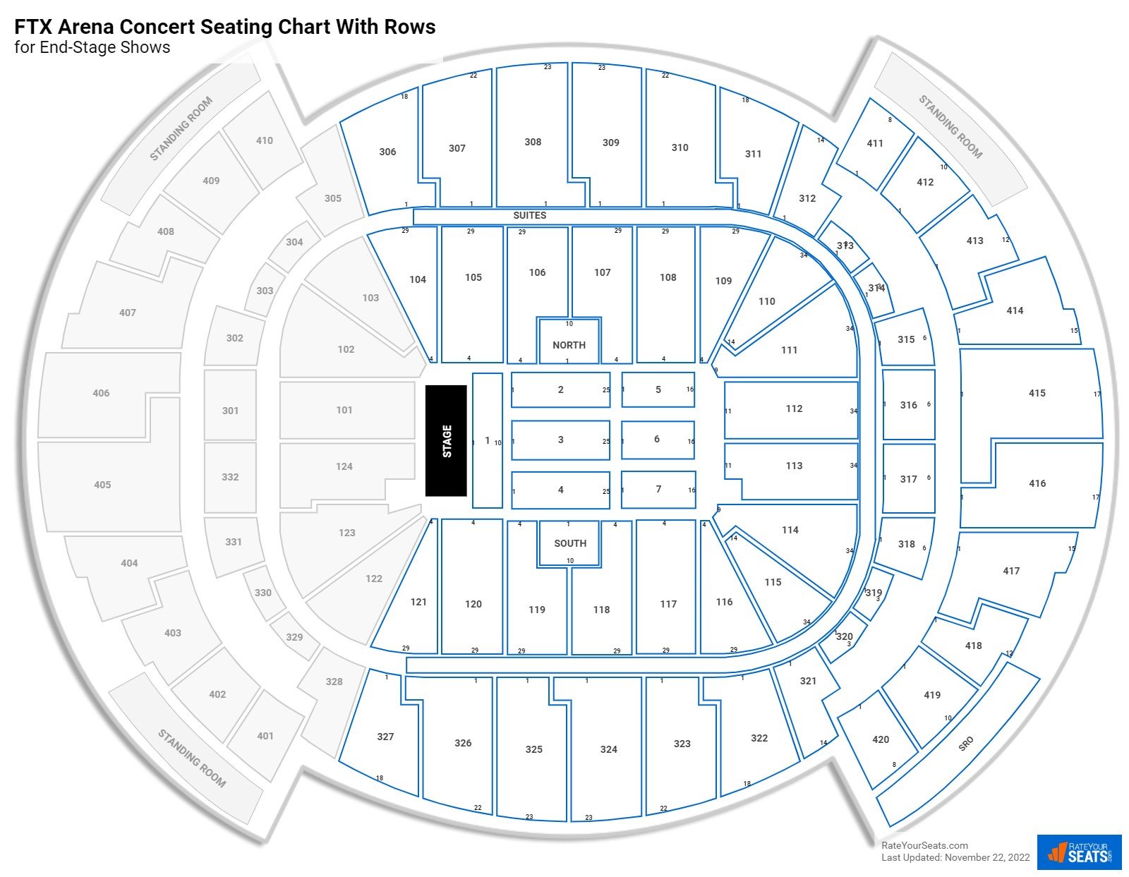 AmericanAirlines Arena seating chart with rows concert