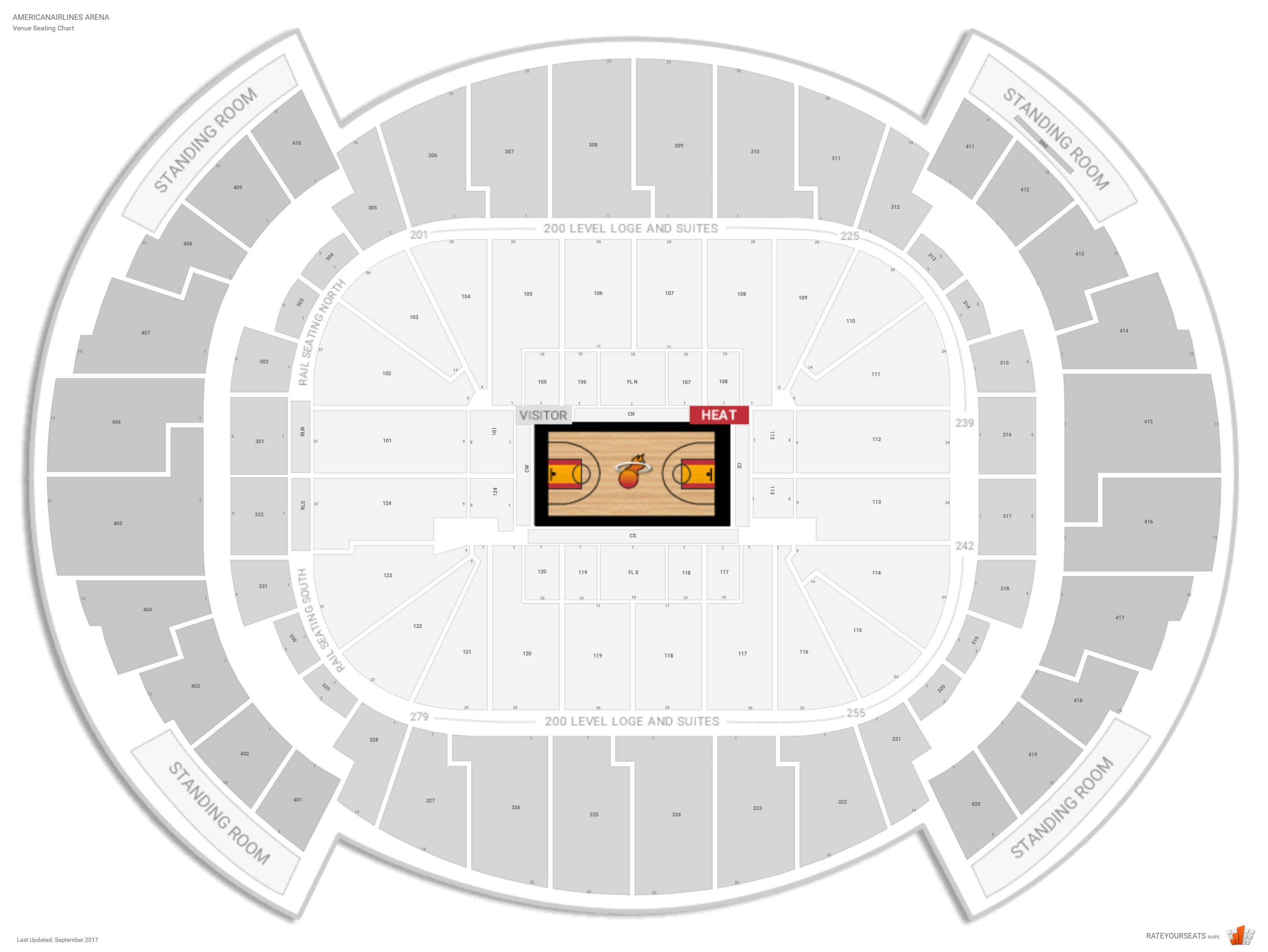 Aa Arena Seating Chart Heat