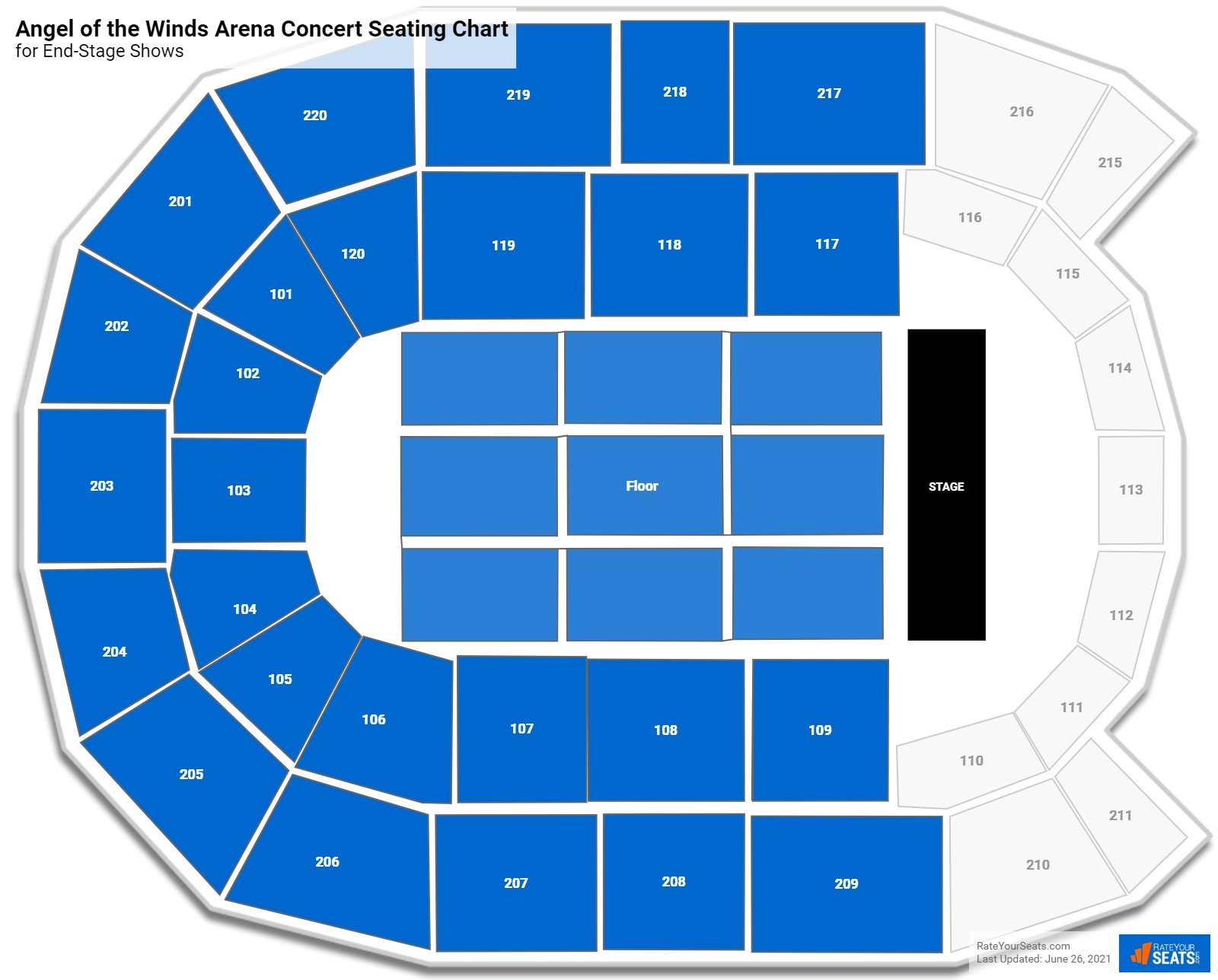 Angel Of The Winds Arena Seating Chart