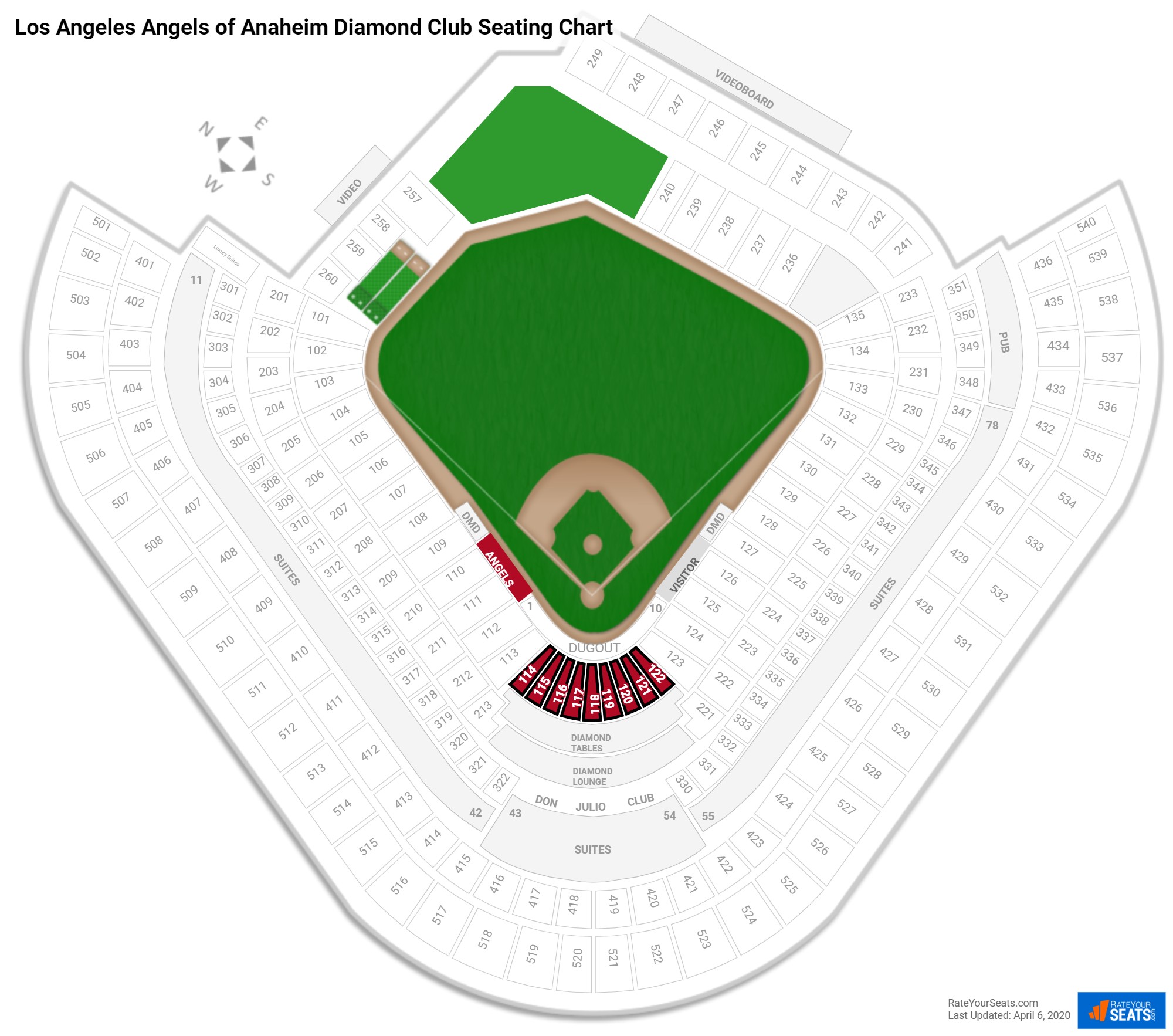 Anaheim Stadium Seating Chart