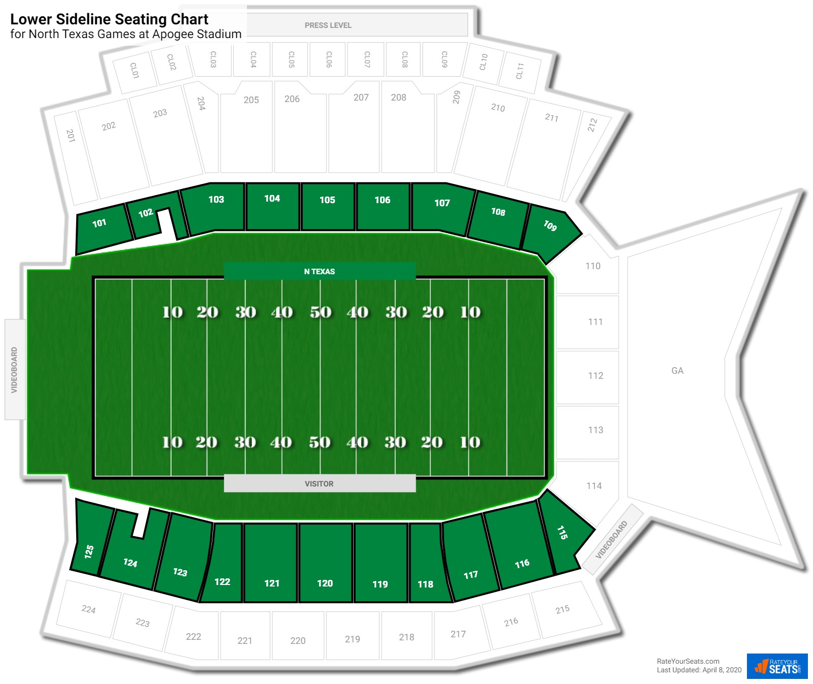 Unt Stadium Seating Chart