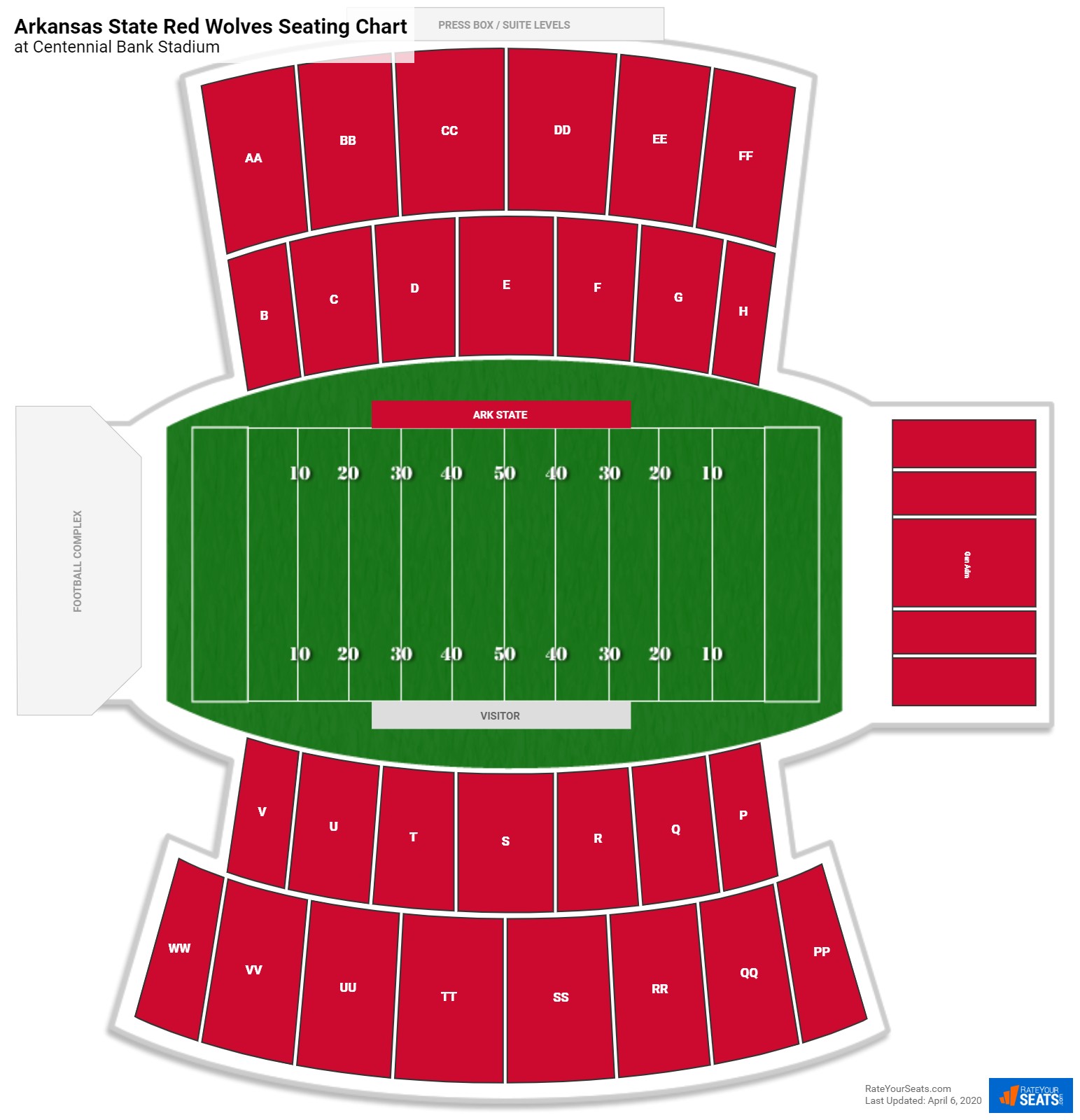 Arkansas State Football Seating Chart