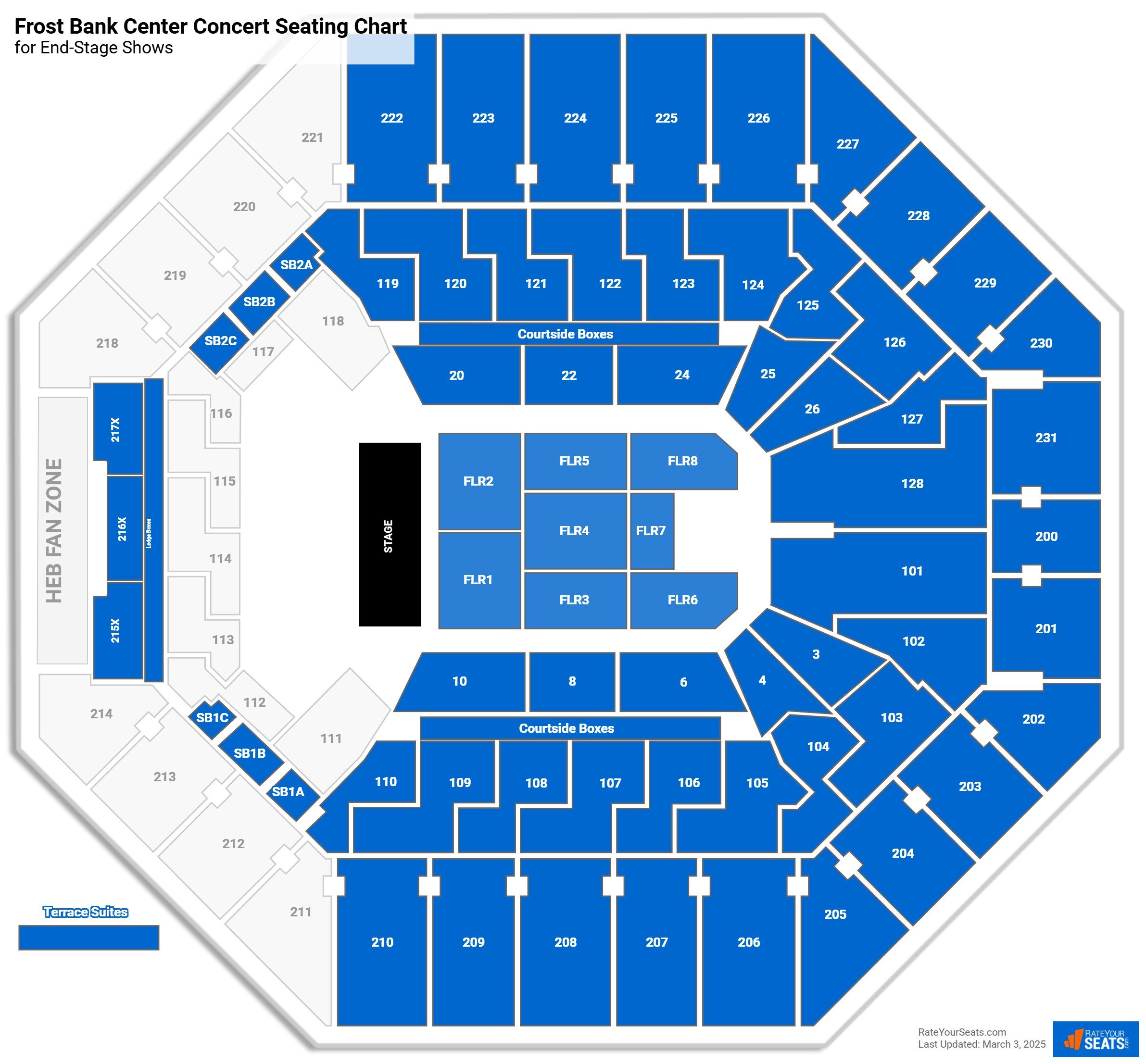 Section 104 at Frost Bank Center 