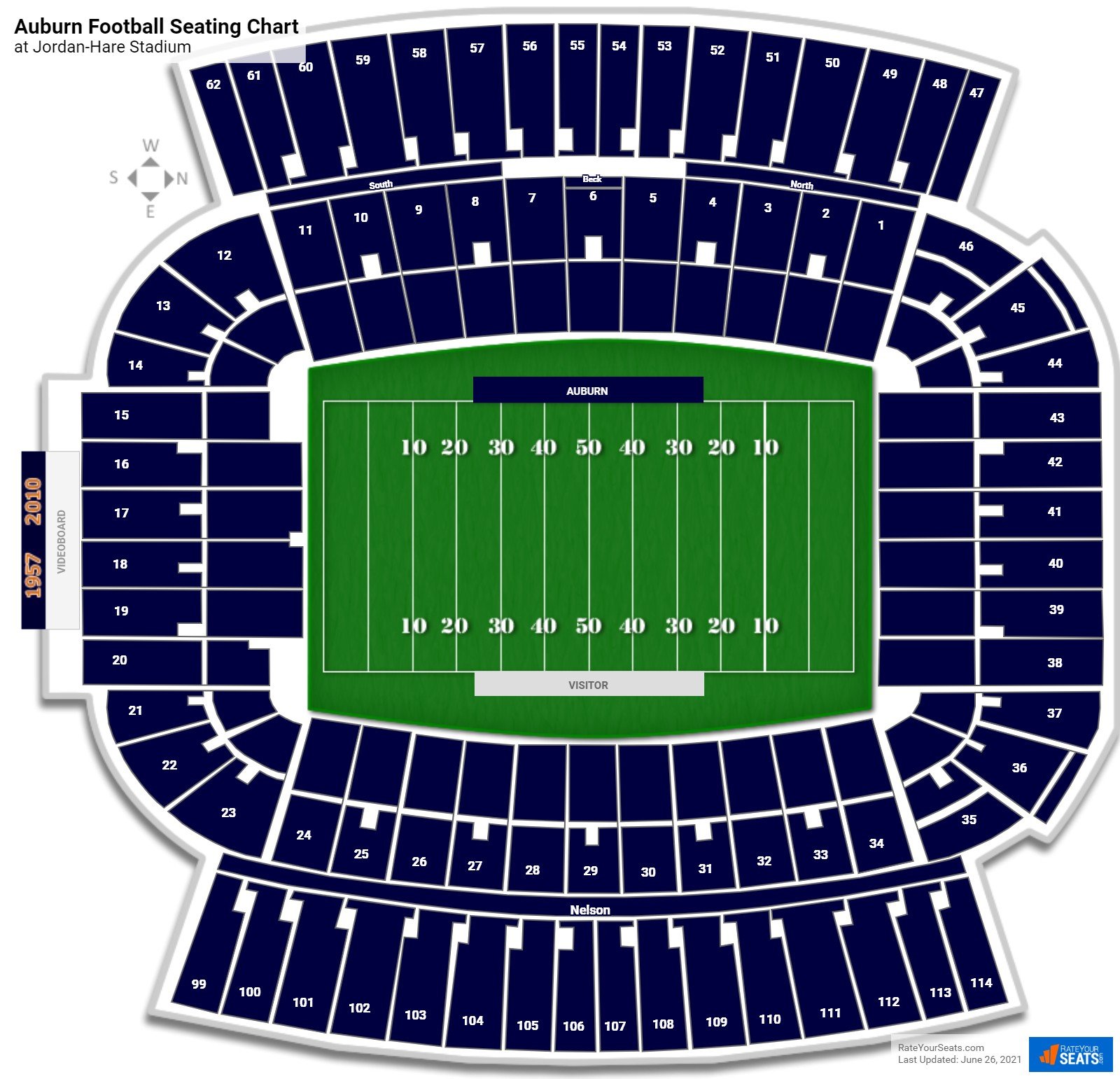 Jordan Hare Stadium Seating Chart