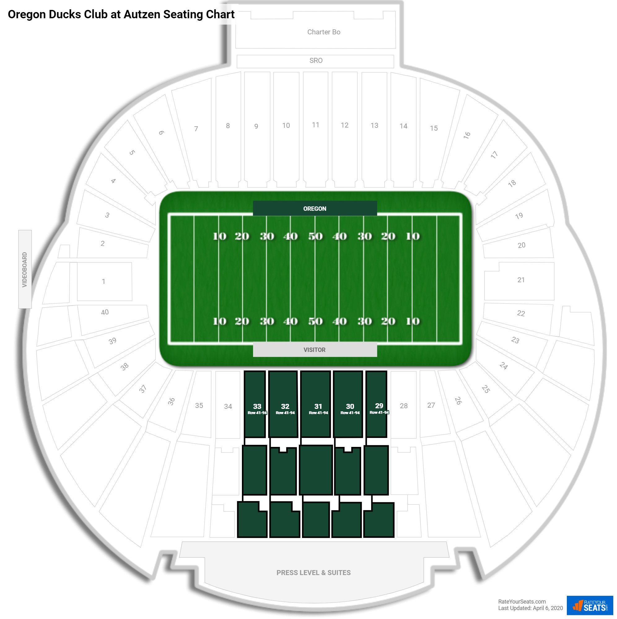 Autzen Stadium Seating Chart For Concerts