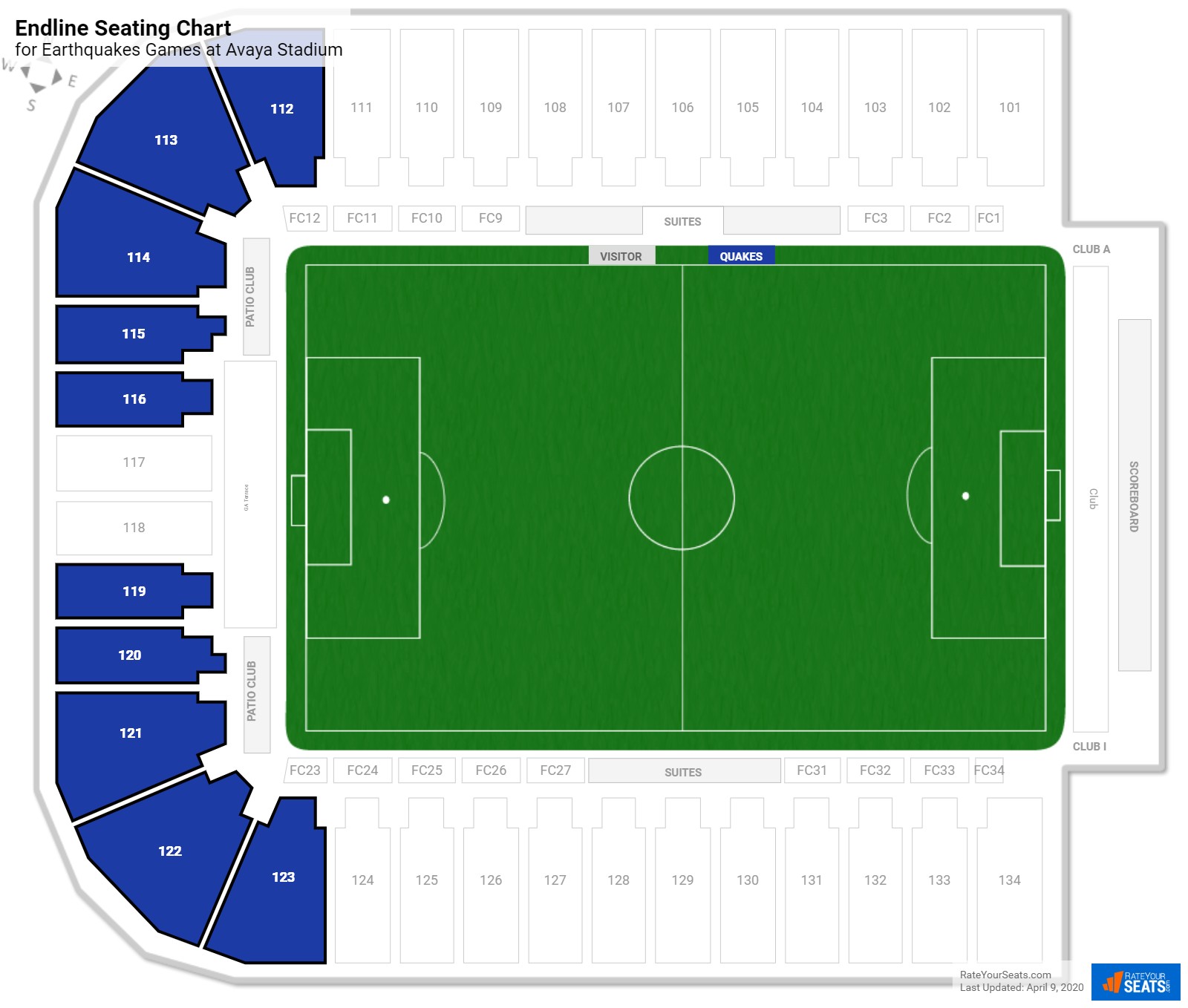 Quakes Seating Chart