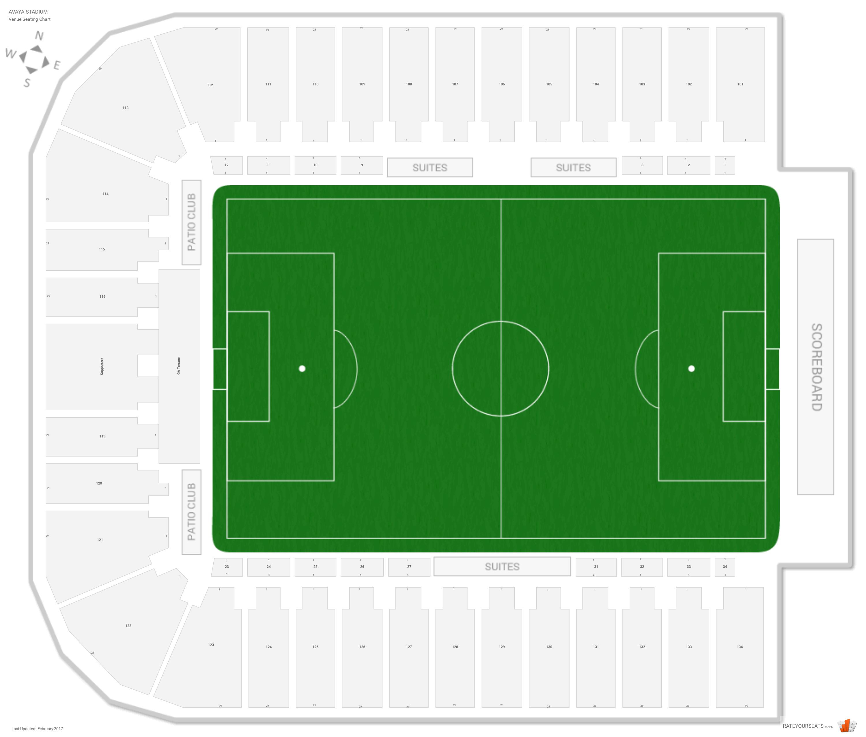 San Jose Earthquakes Interactive Seating Chart