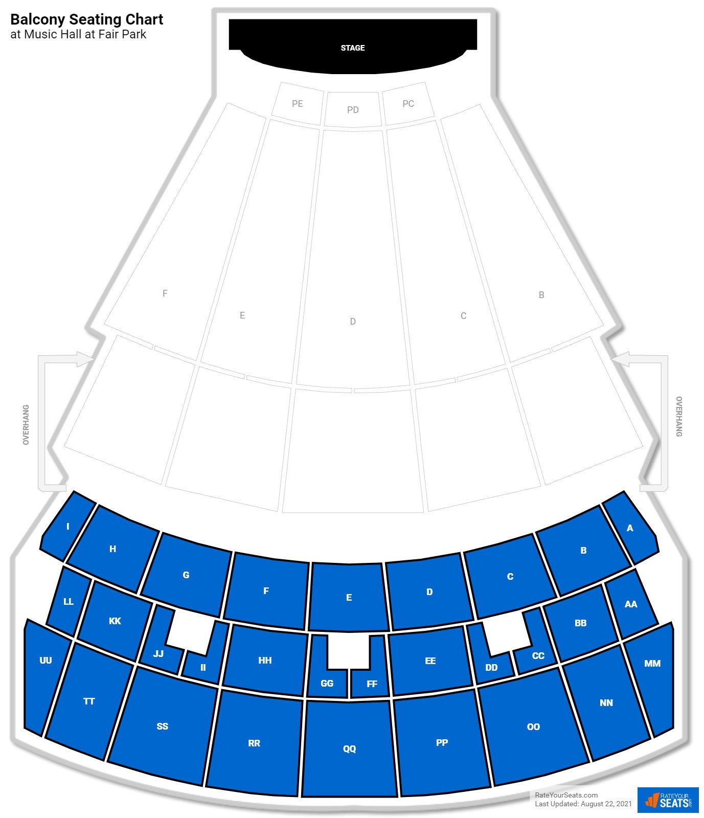 Theater Balcony Seating Chart at Music Hall at Fair Park