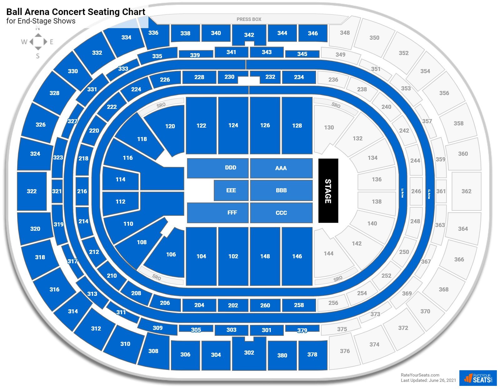 Ball Arena Concert Seating Chart