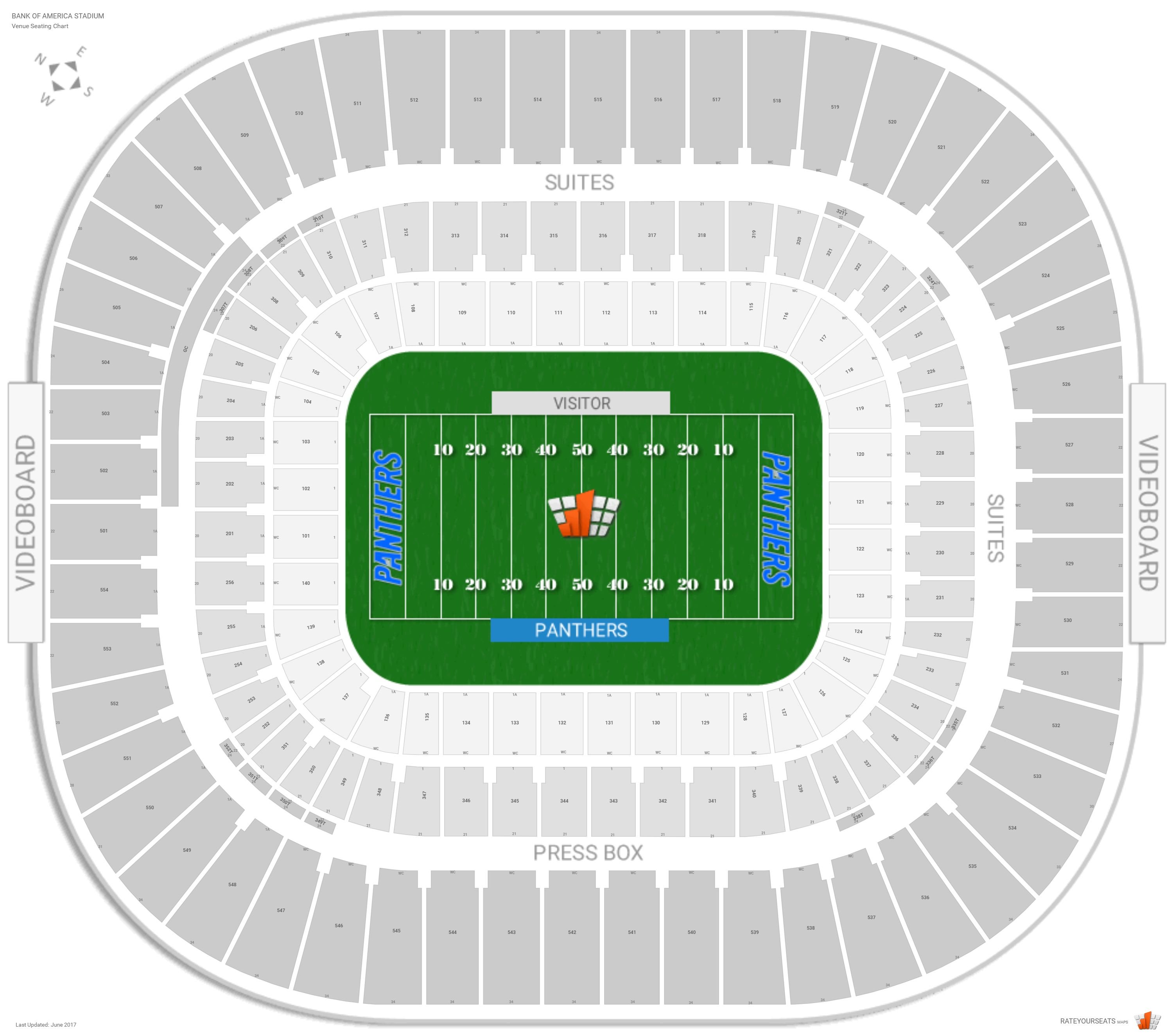 Bank Of America Stadium Seating Chart