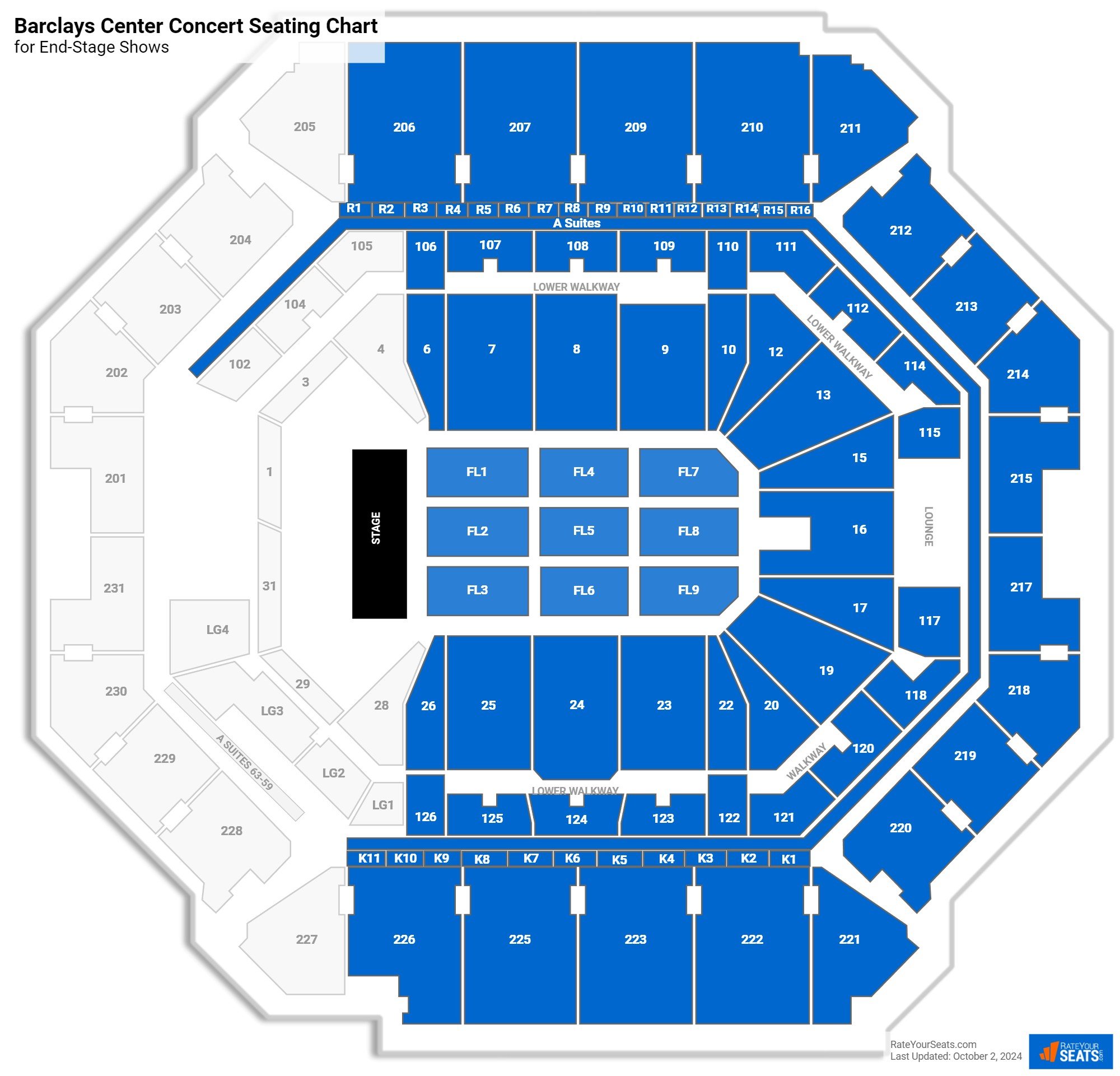 Square Concert Seating Chart