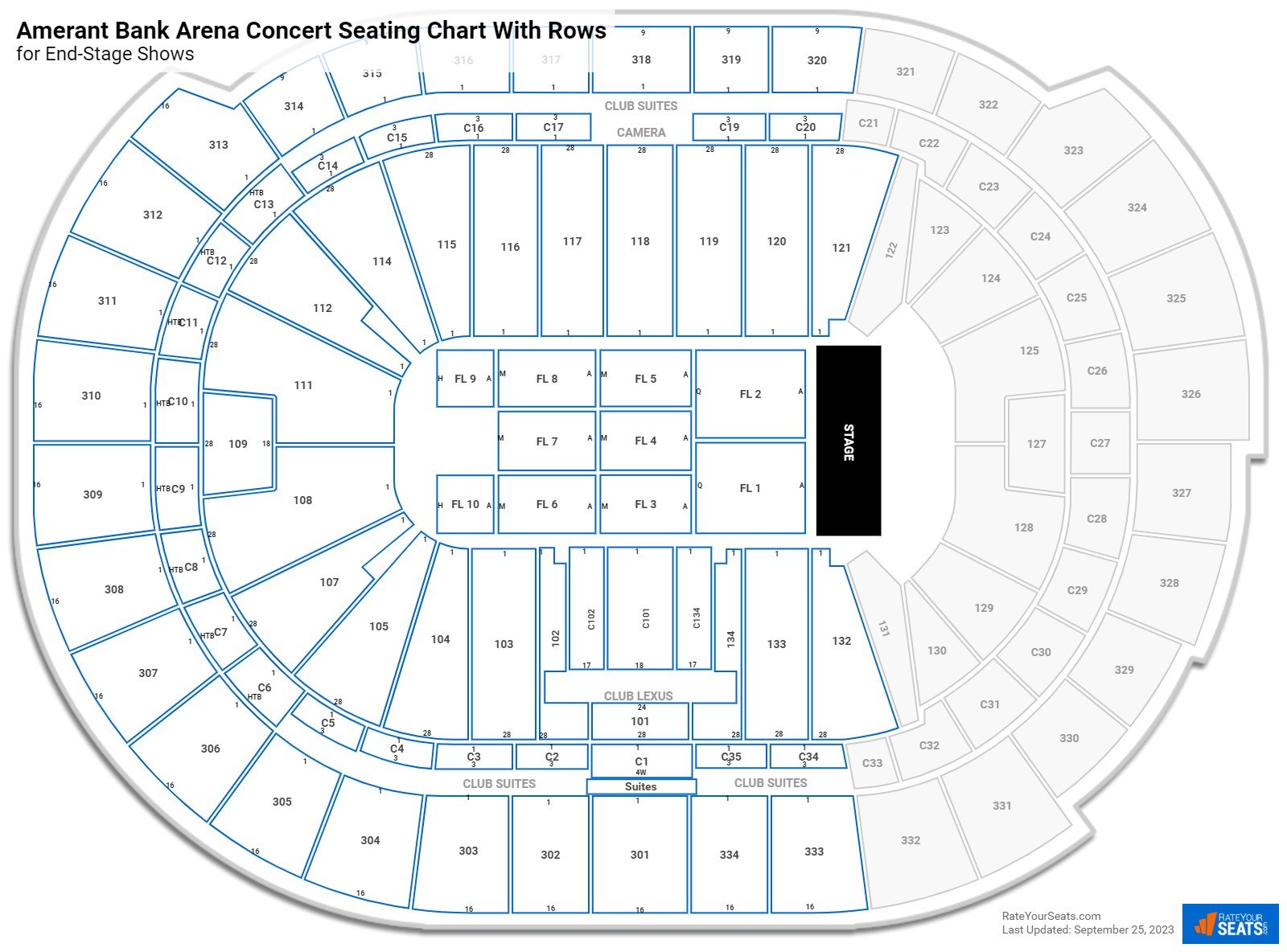 BB&T Center seating chart with rows concert