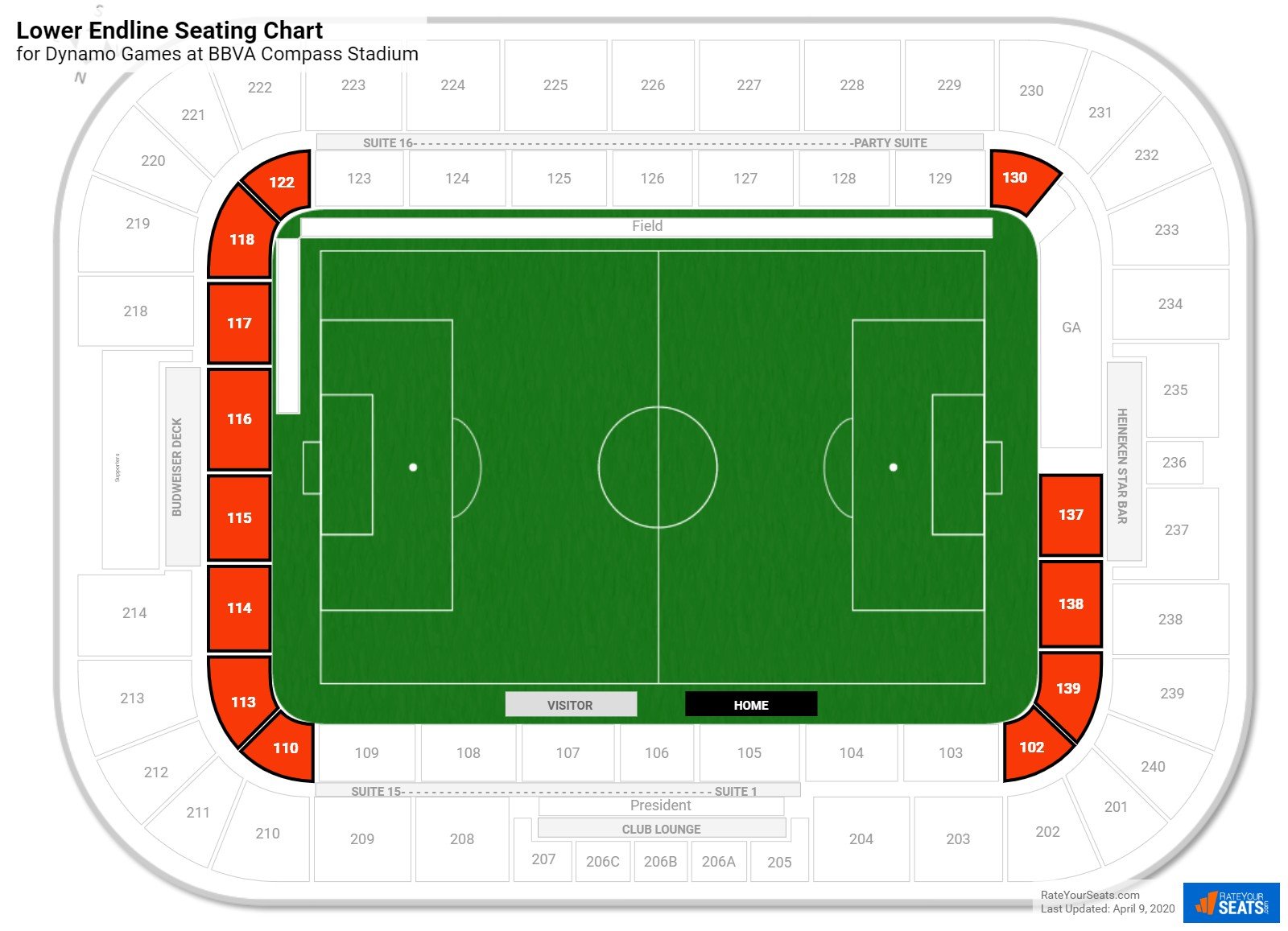 Dynamo Stadium Seating Chart