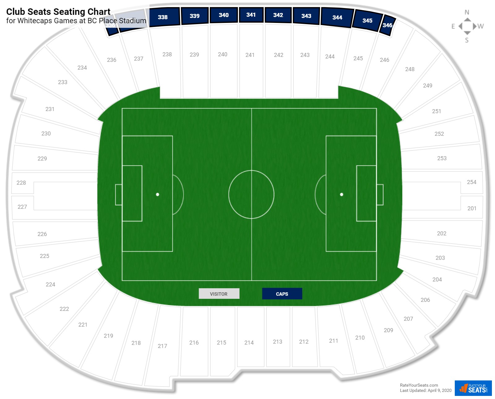 Bc Place Seating Chart Rows