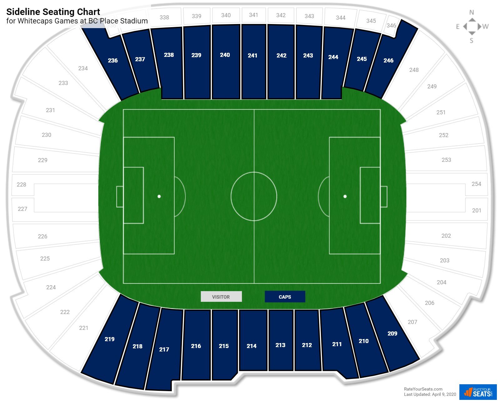 Bc Place Stadium Vancouver Seating Chart