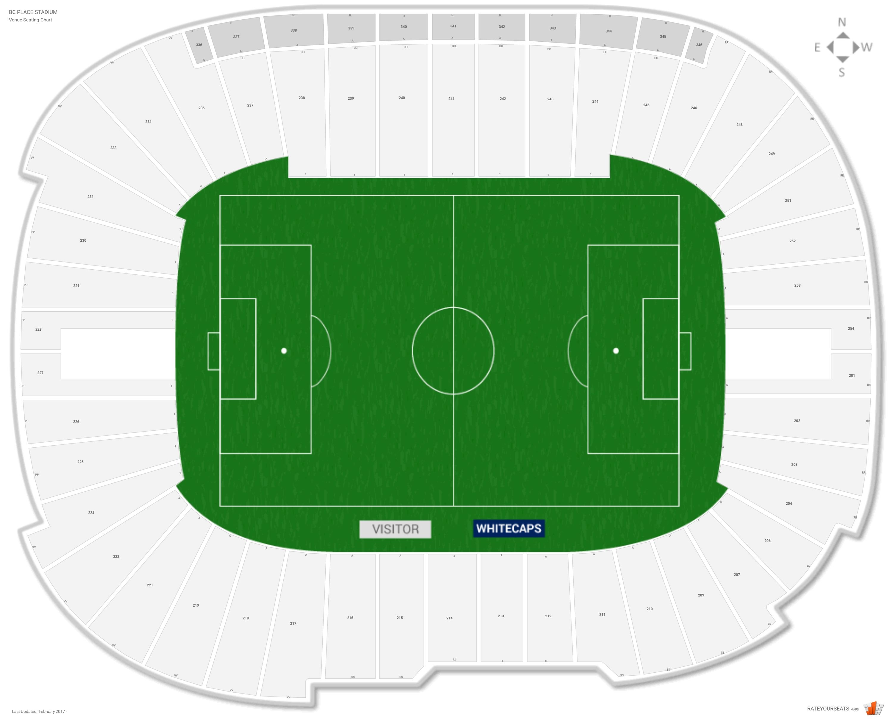 Bc Place Stadium Vancouver Seating Chart