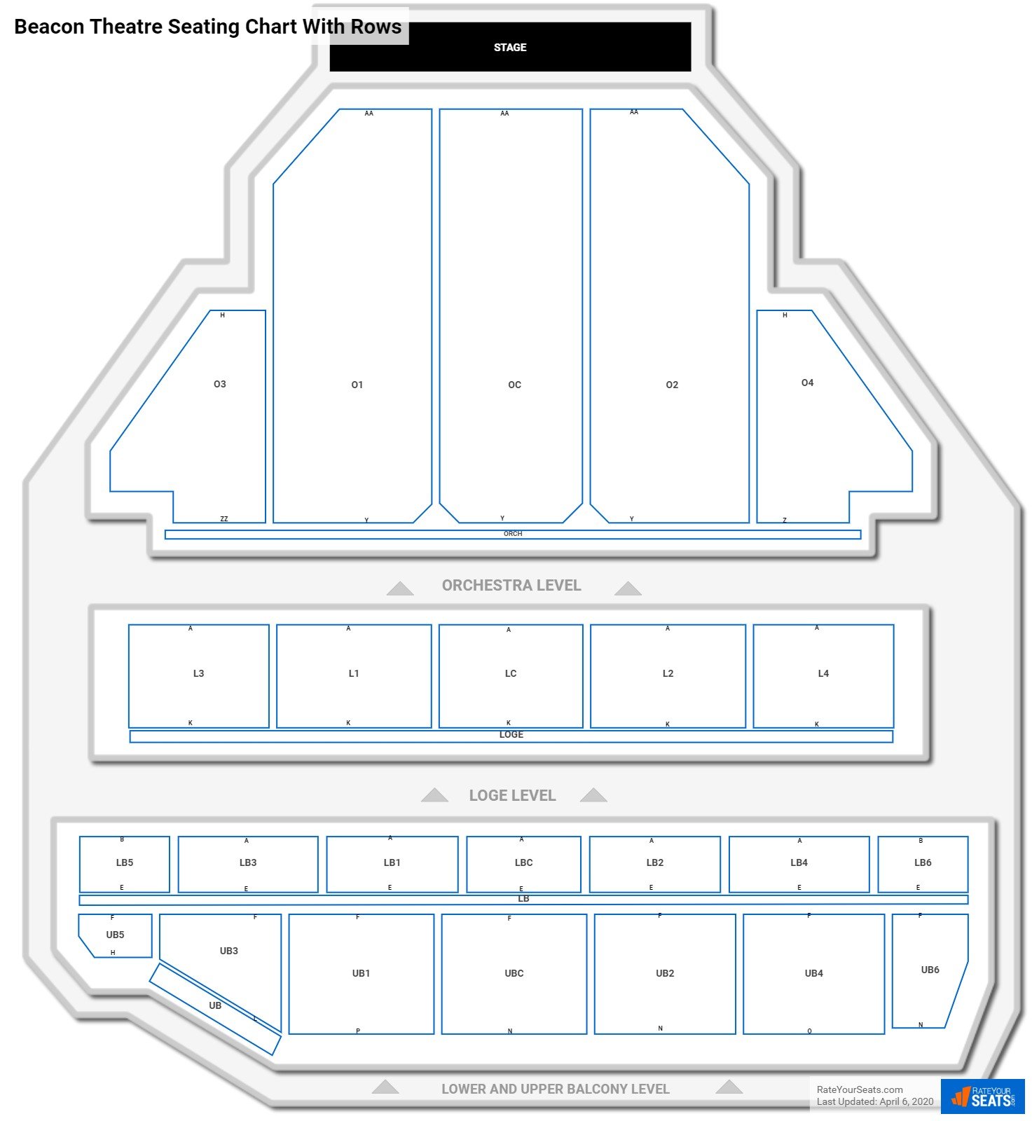 Beacon Theater Interactive Seating Chart