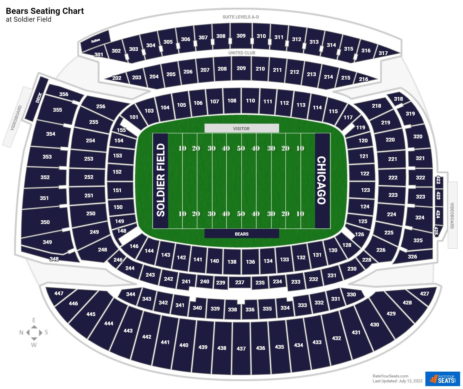 Soldier Field Seating Charts 