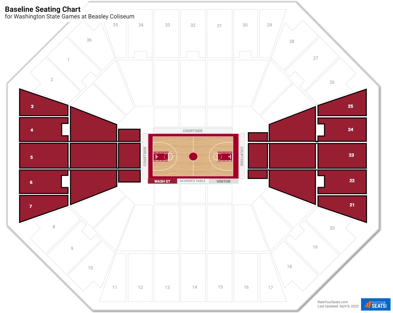 Wsu Beasley Coliseum Seating Chart