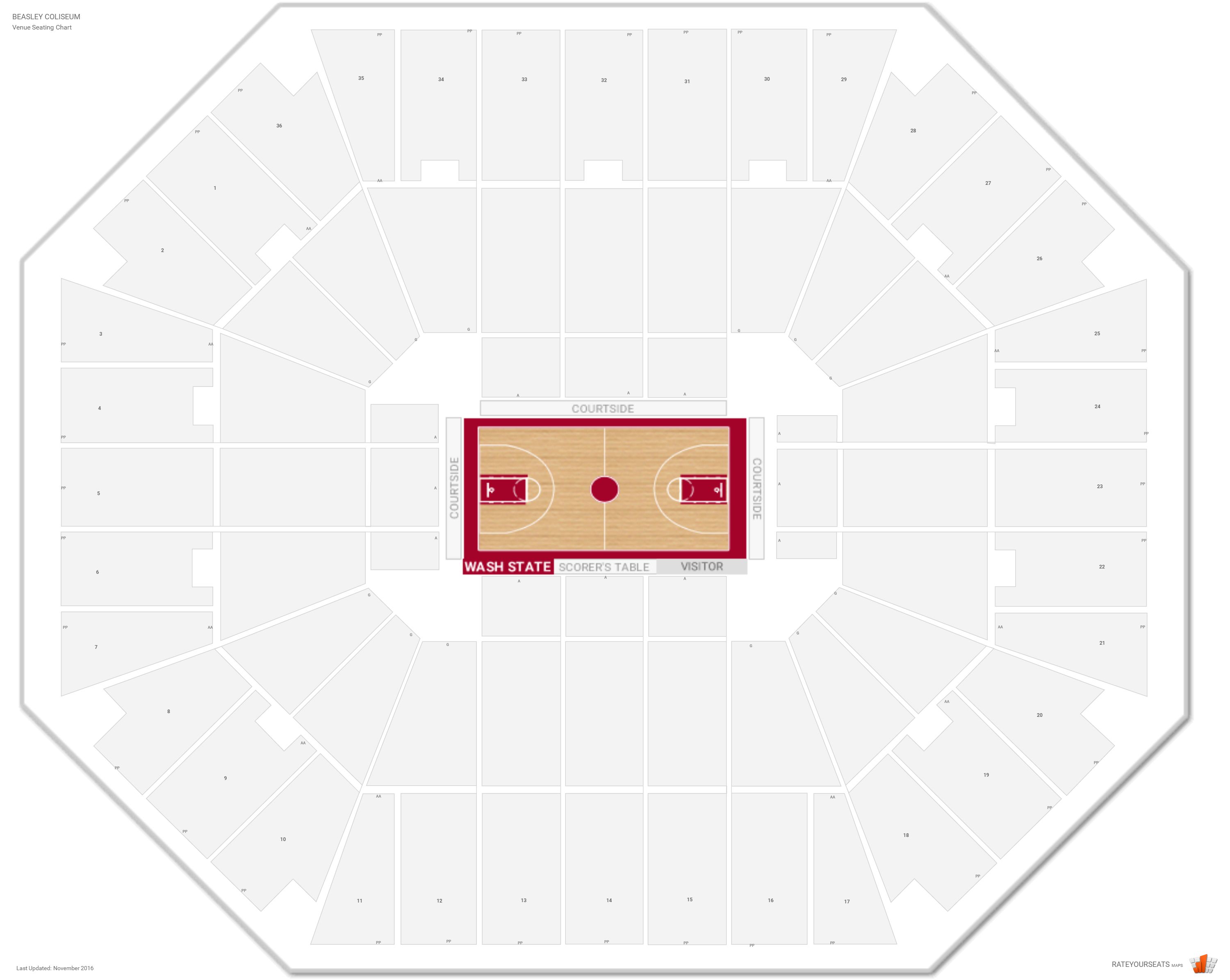 Beasley Coliseum Seating Chart Basketball