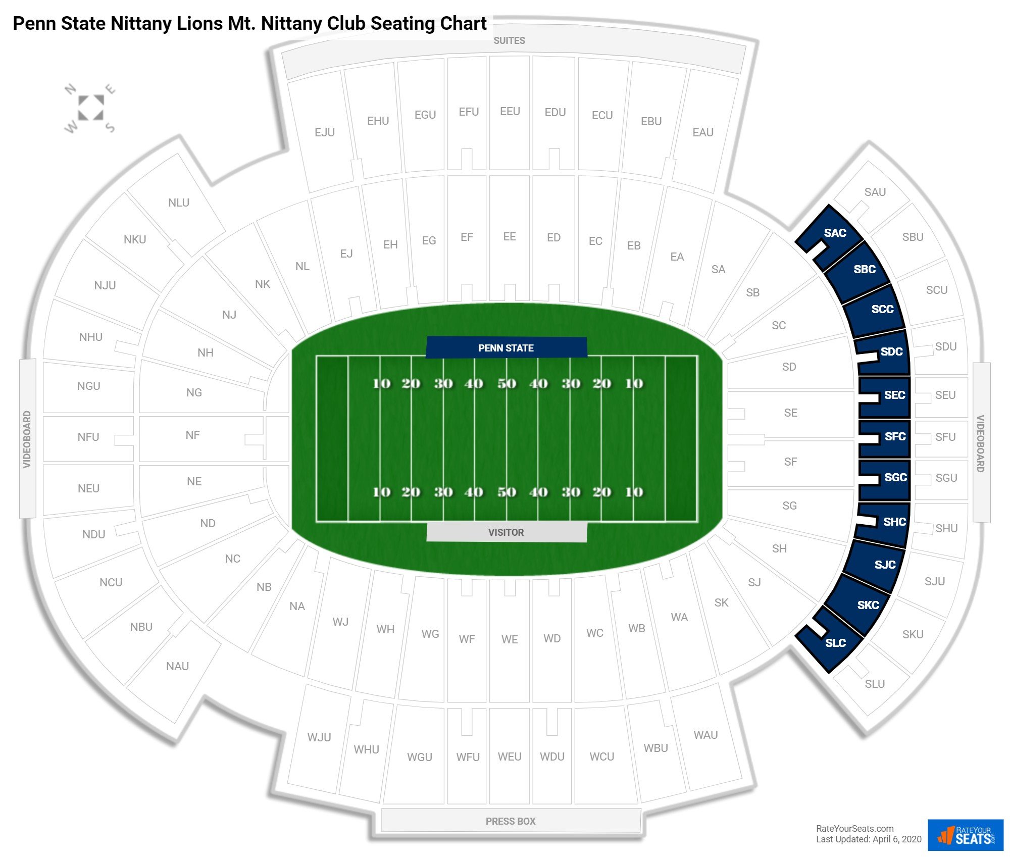 Psu Football Seating Chart