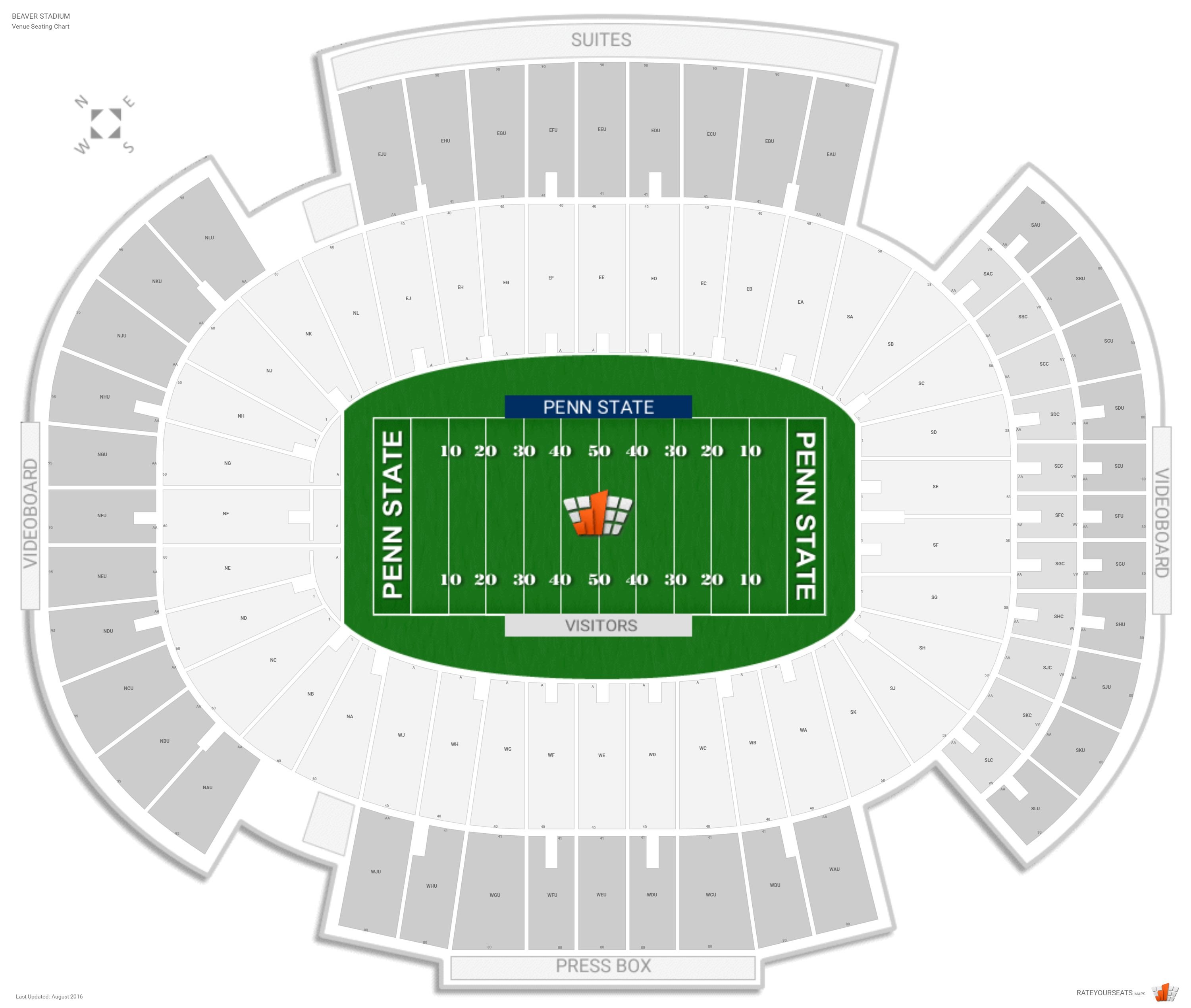 Penn State Football Virtual Seating Chart