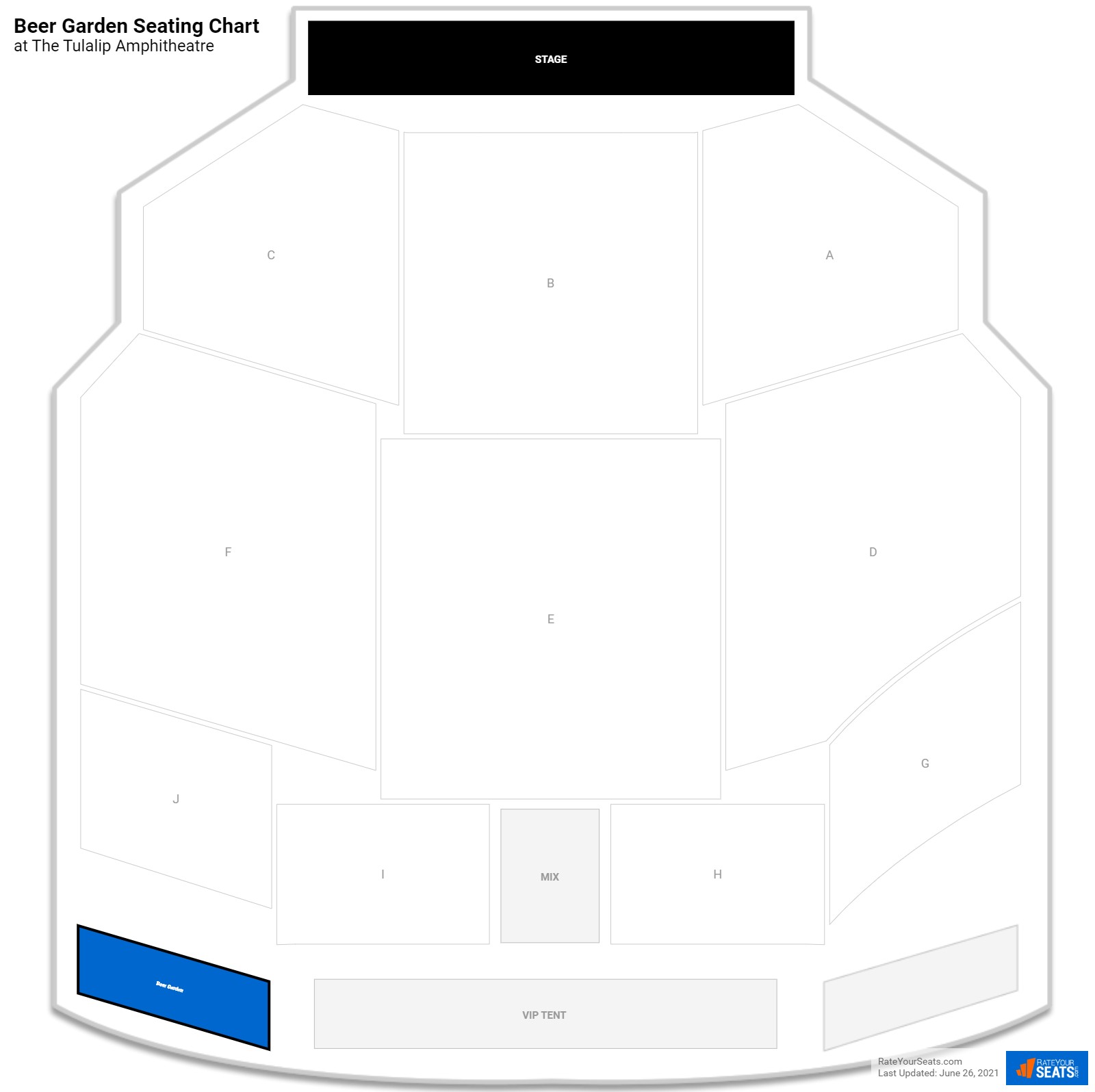 Concert Beer Garden Seating Chart at Tulalip Amphitheatre
