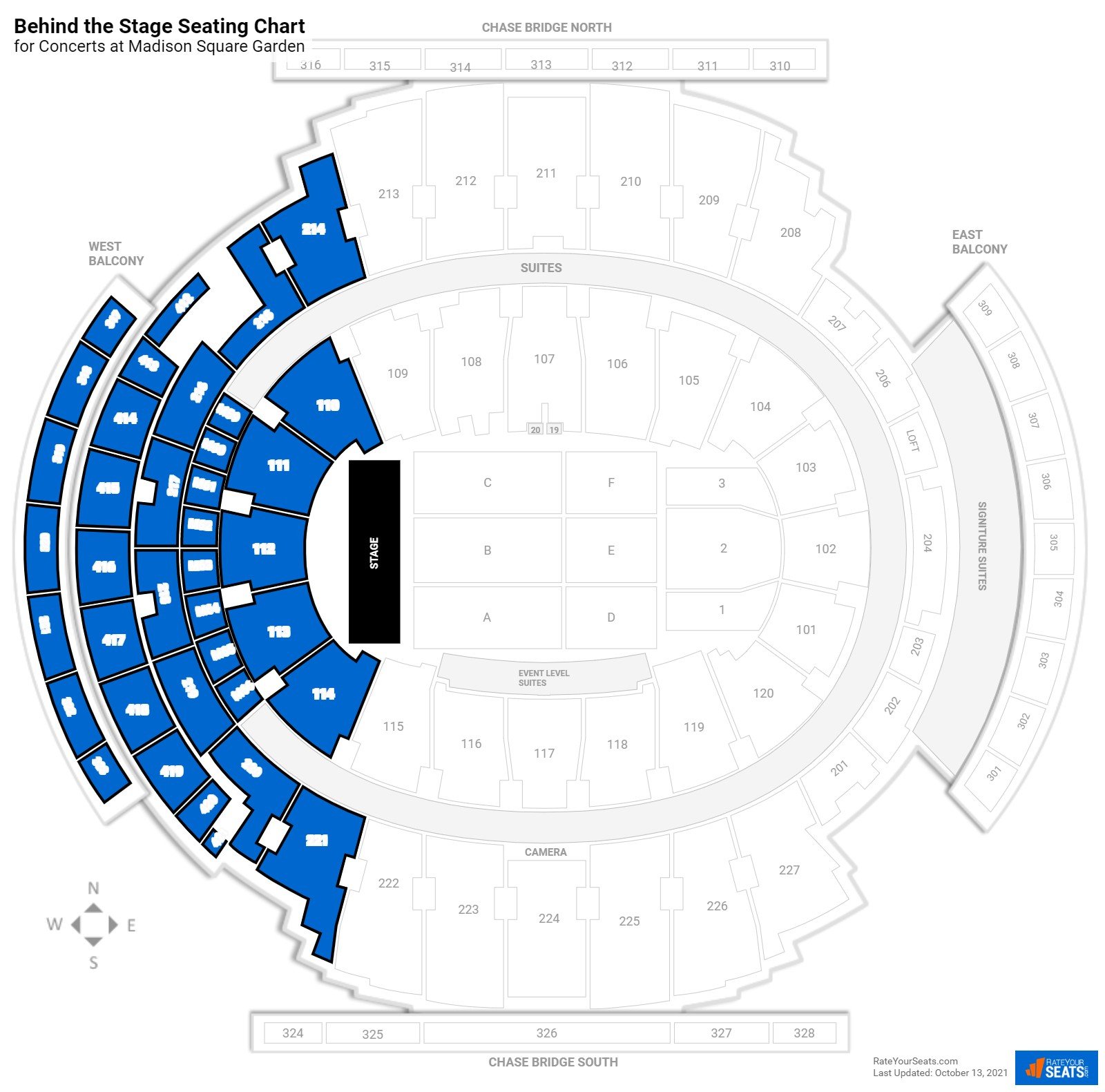 Square Garden Concert Seating Chart View